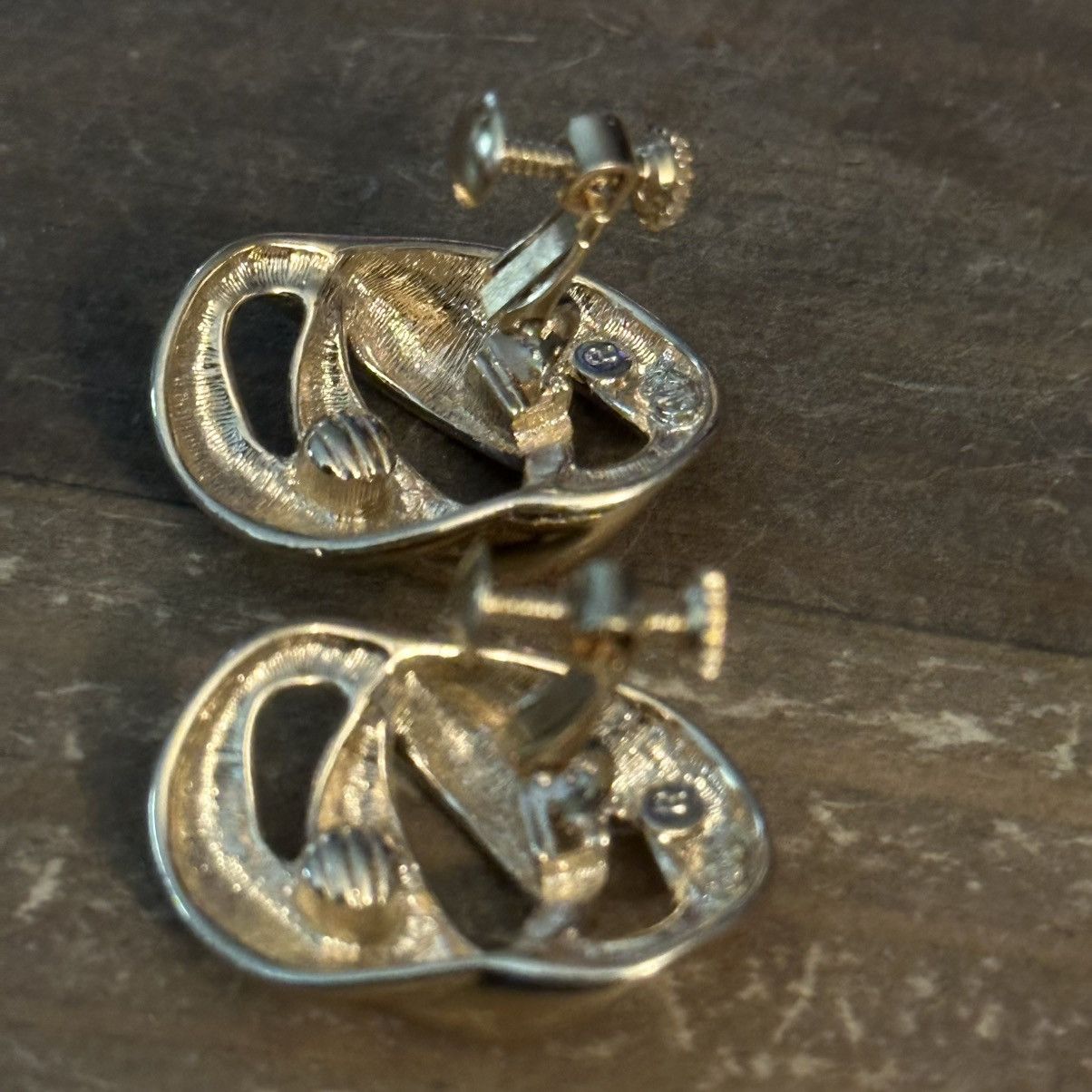 Other × Vintage Vintage Napier gold tone chain link clip on earrings Size ONE SIZE - 2 Thumbnail
