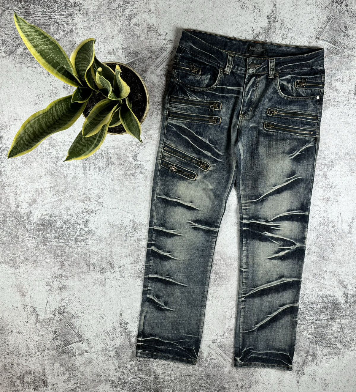 Japanese Brand Vintage Faded Distressed Y2K Rap Jeansia Jeans Pants Bottoms Size US 32 / EU 48 - 14 Thumbnail