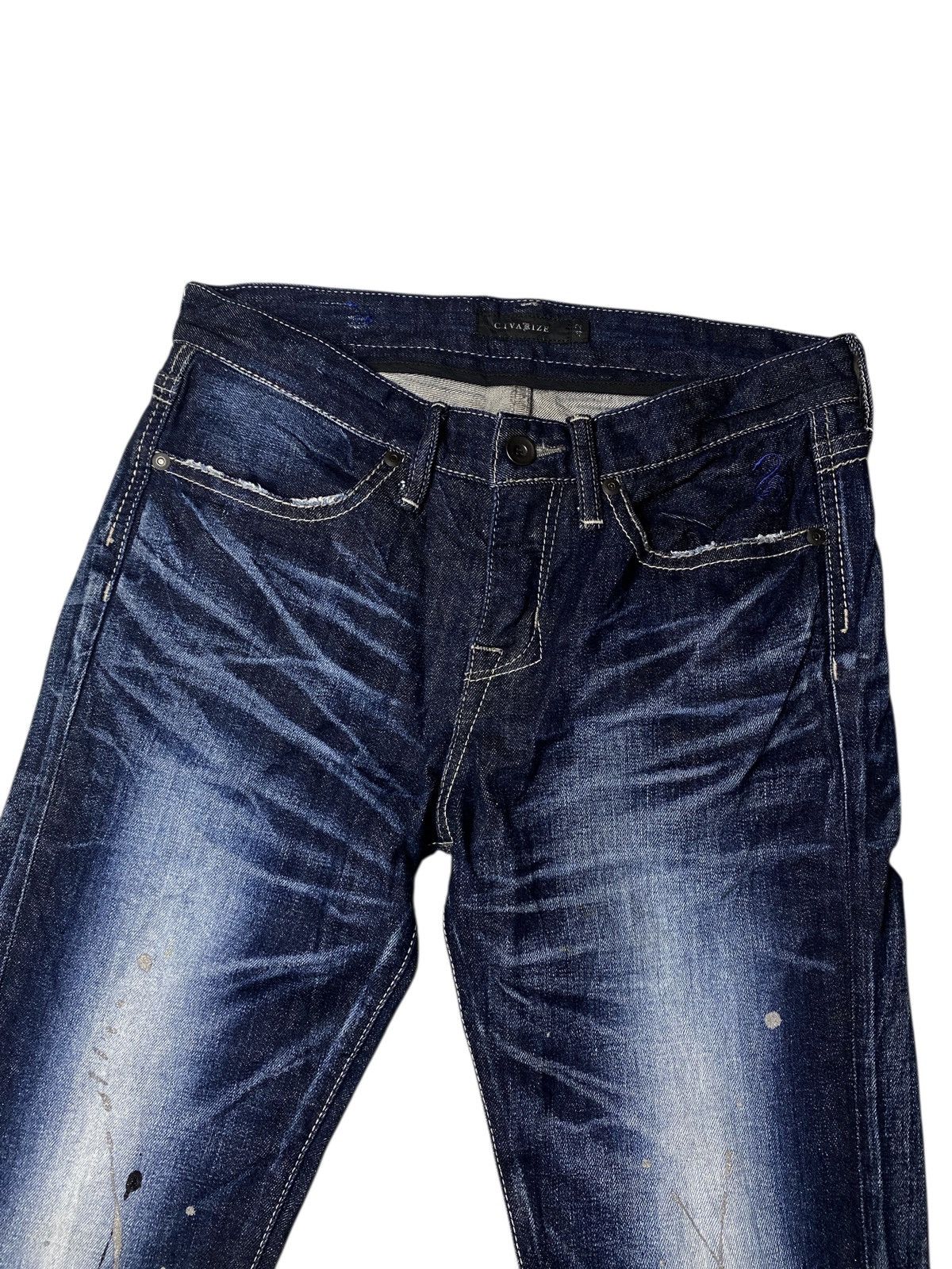 If Six Was Nine 2000's Civarize Seawash Splatter Clawmark Flared Jeans Size US 28 / EU 44 - 3 Thumbnail