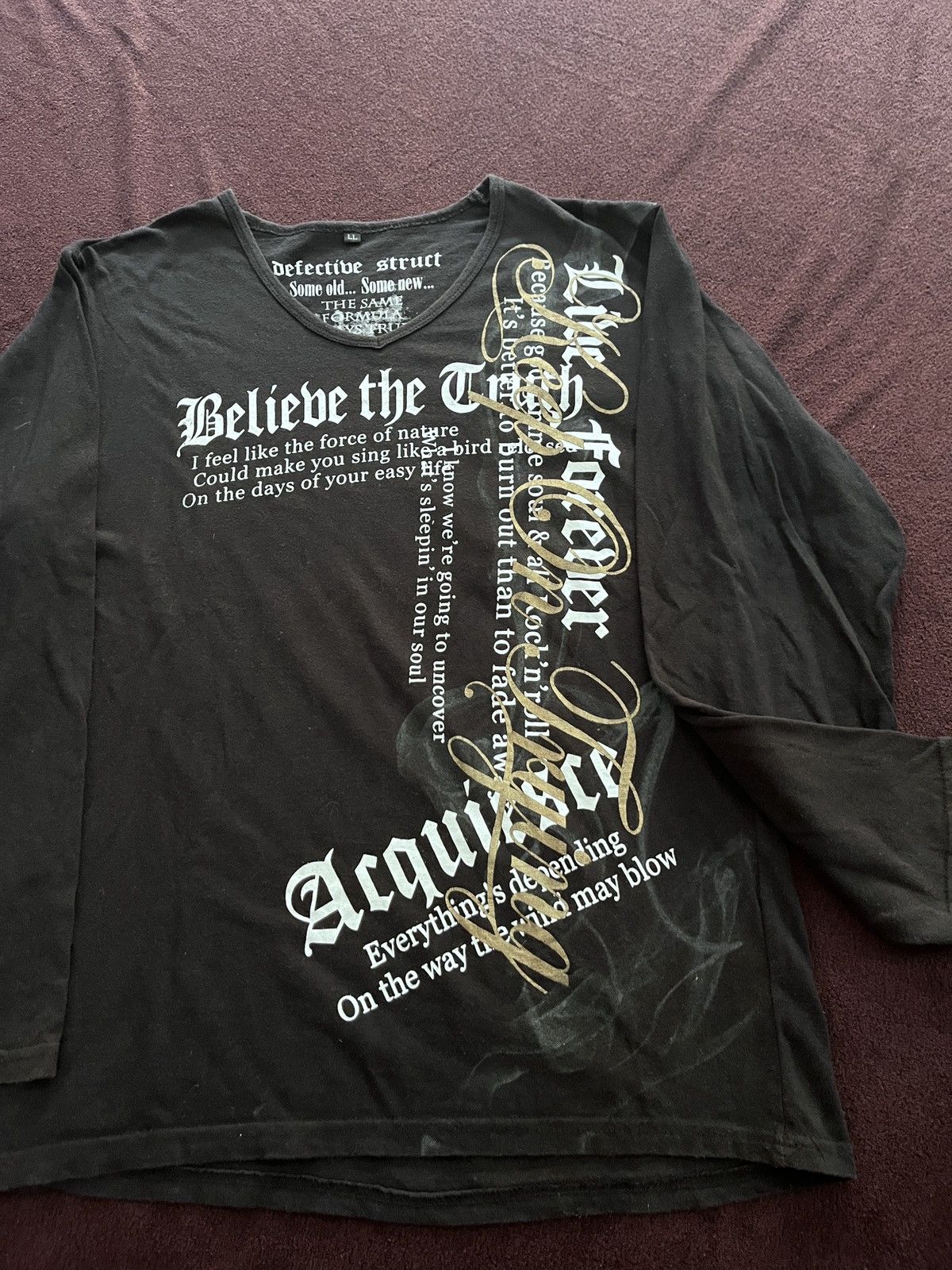 Japanese Brand Japanese Defectibe Struct Poem V neck Size US M / EU 48-50 / 2 - 3 Thumbnail