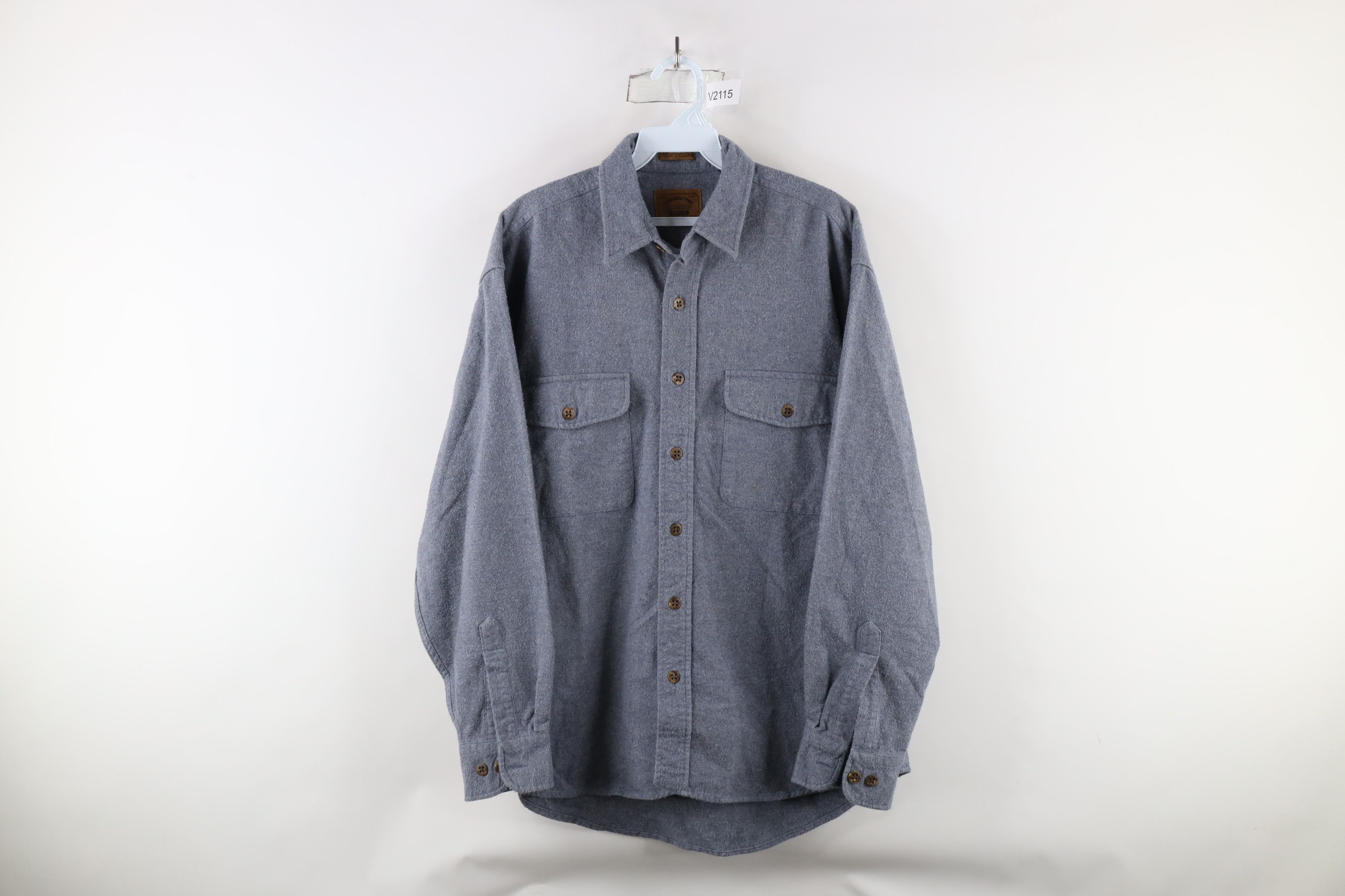 Vintage Vintage 90s Streetwear Chamois Cloth Collared Button Shirt Size US M / EU 48-50 / 2 - 1 Thumbnail