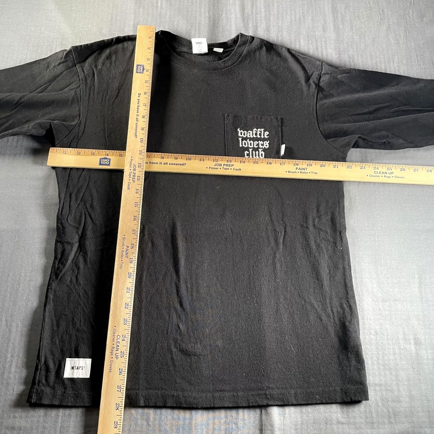 Vans VANS WTAPS Shirt Mens Small Black Long Sleeve Graphic Skate Lovers Club Crew Neck Size US S / EU 44-46 / 1 - 7 Thumbnail