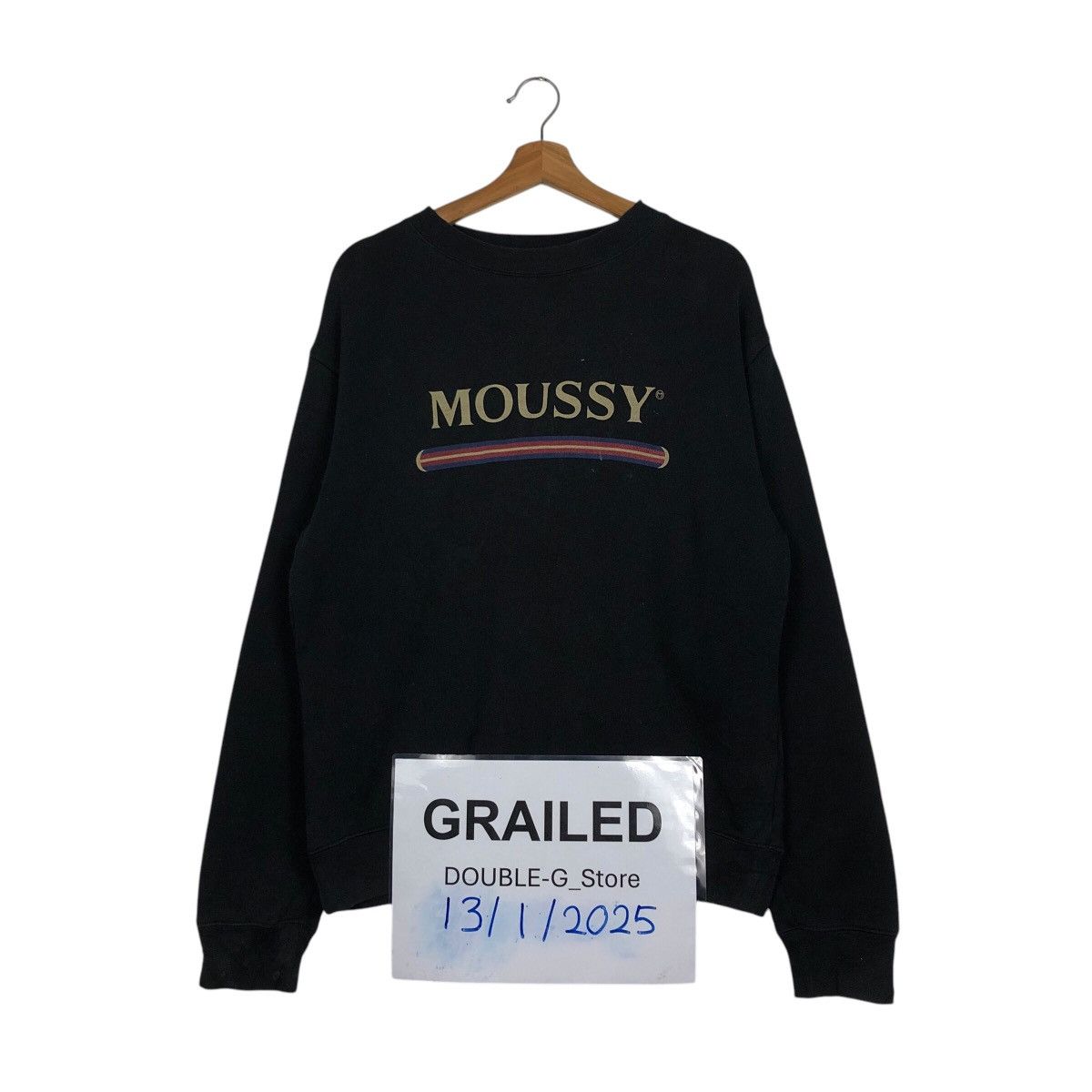 Japanese Brand × Vintage 📌Vintage Sweatshirt Moussy Big Logo Issey Miyake Size US M / EU 48-50 / 2 - 1 Thumbnail
