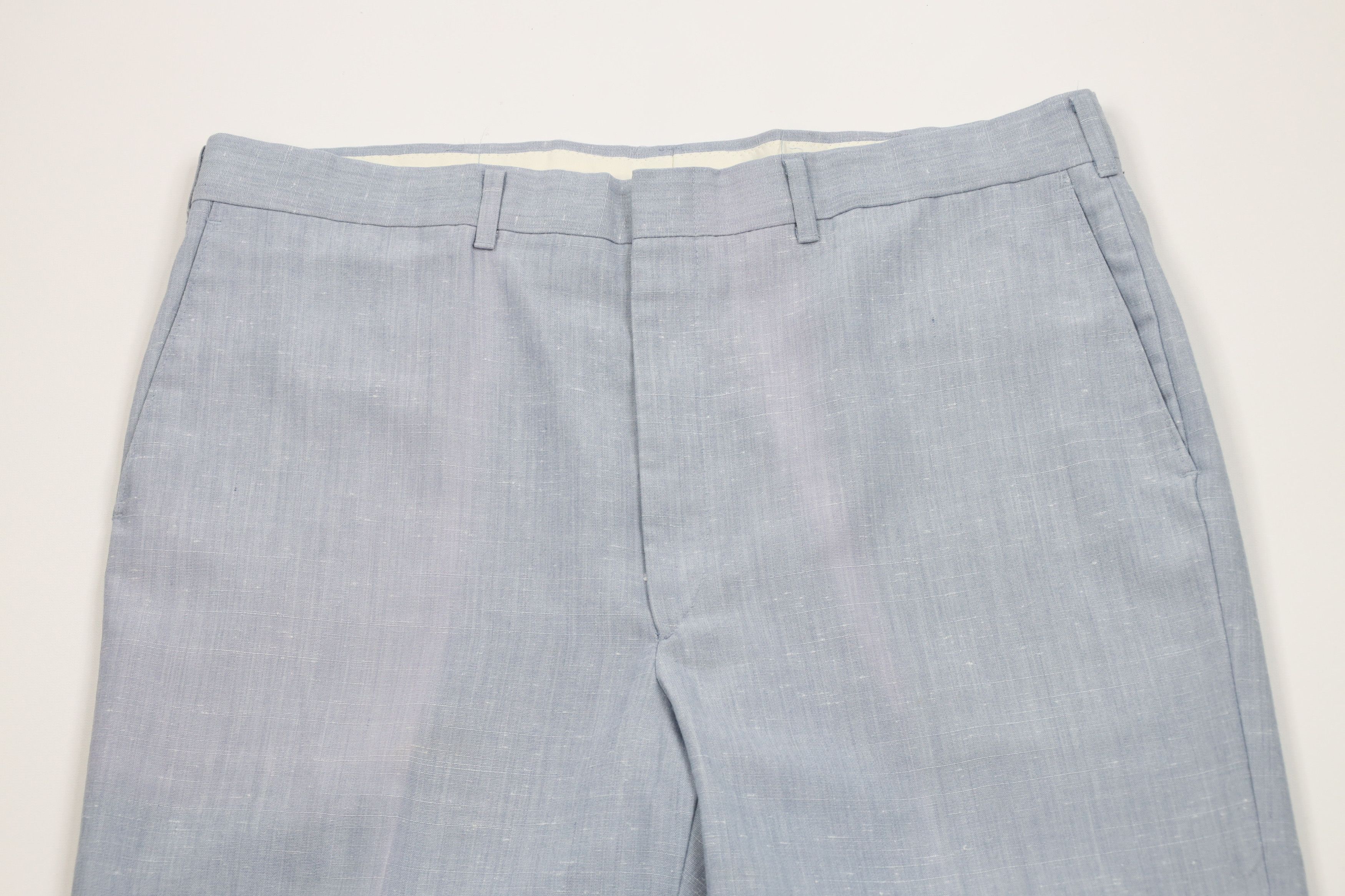 Vintage Vintage 70s Streetwear Chambray Wide Leg Chino Pants USA Size US 36 / EU 52 - 2 Thumbnail