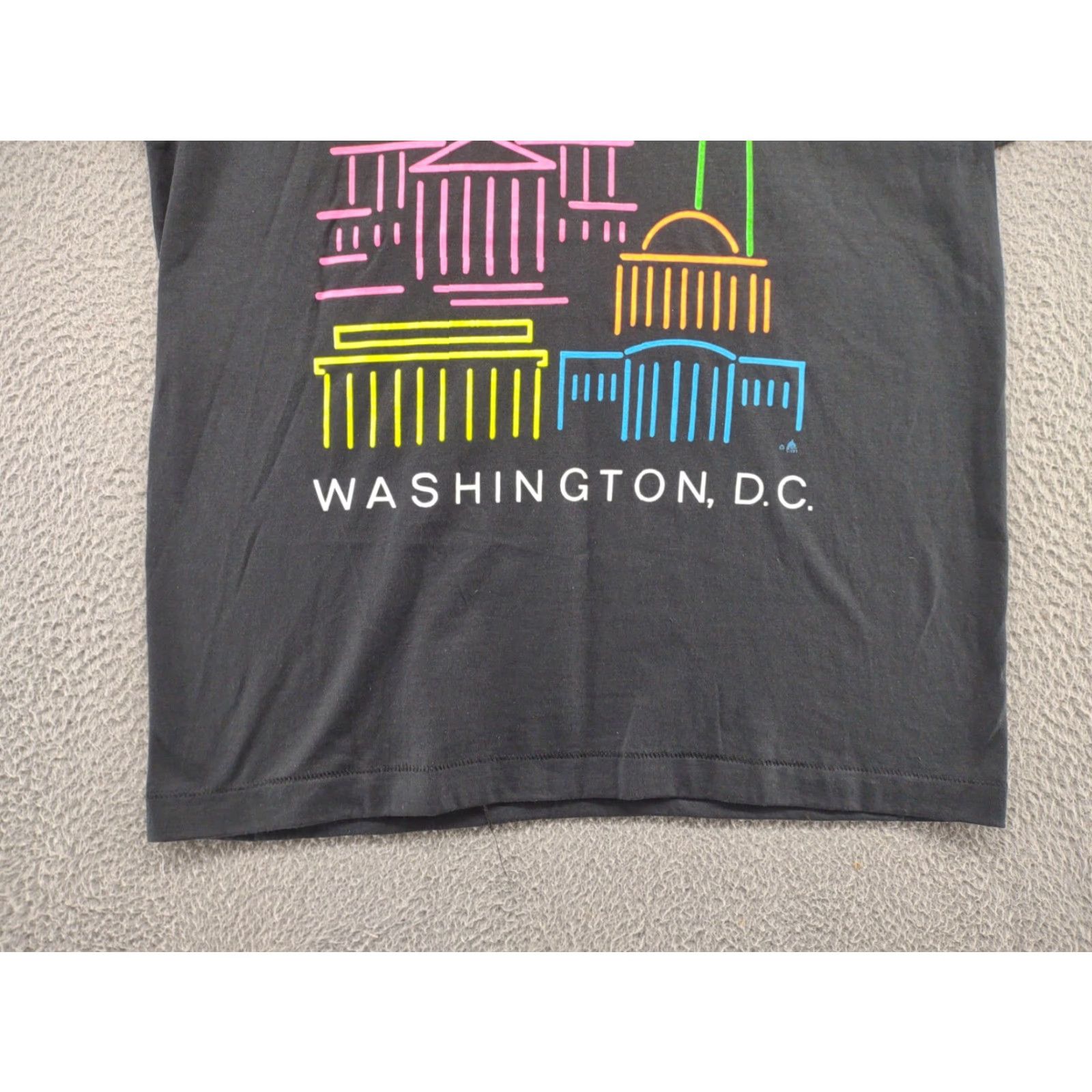 Fruit Of The Loom VINTAGE Washington DC Neon Skyline Single Stitch T-Shirt Men's Large Nike Size US L / EU 52-54 / 3 - 2 Thumbnail