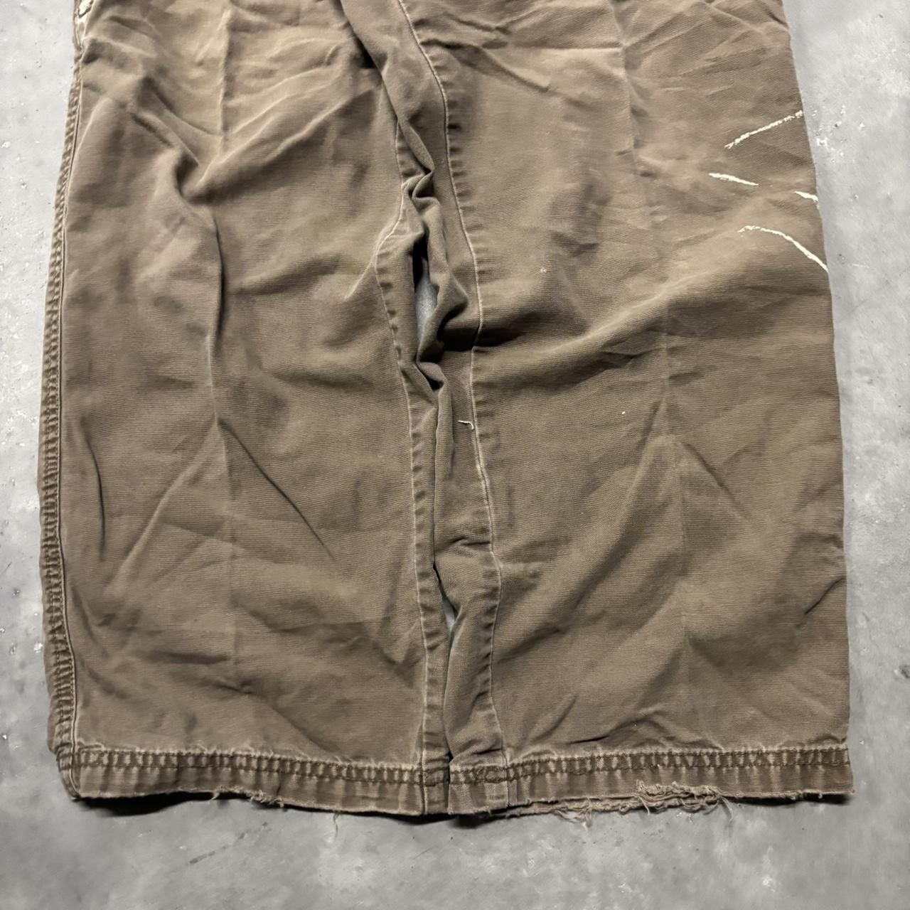 Japanese Brand × Vintage Crazy Vintage Y2K/2000s Faded Brown Streetwear Workwear Pants! Size US 32 / EU 48 - 6 Thumbnail