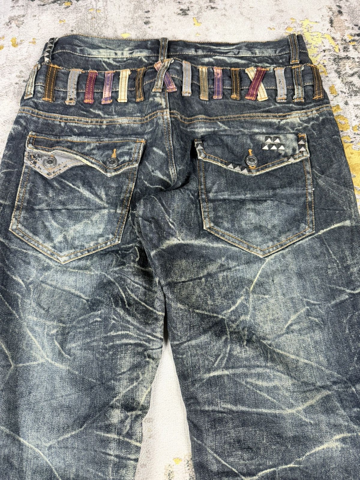 If Six Was Nine Y2k Vintage Nylause Studded Clawmark Jeans Size US 32 / EU 48 - 3 Thumbnail