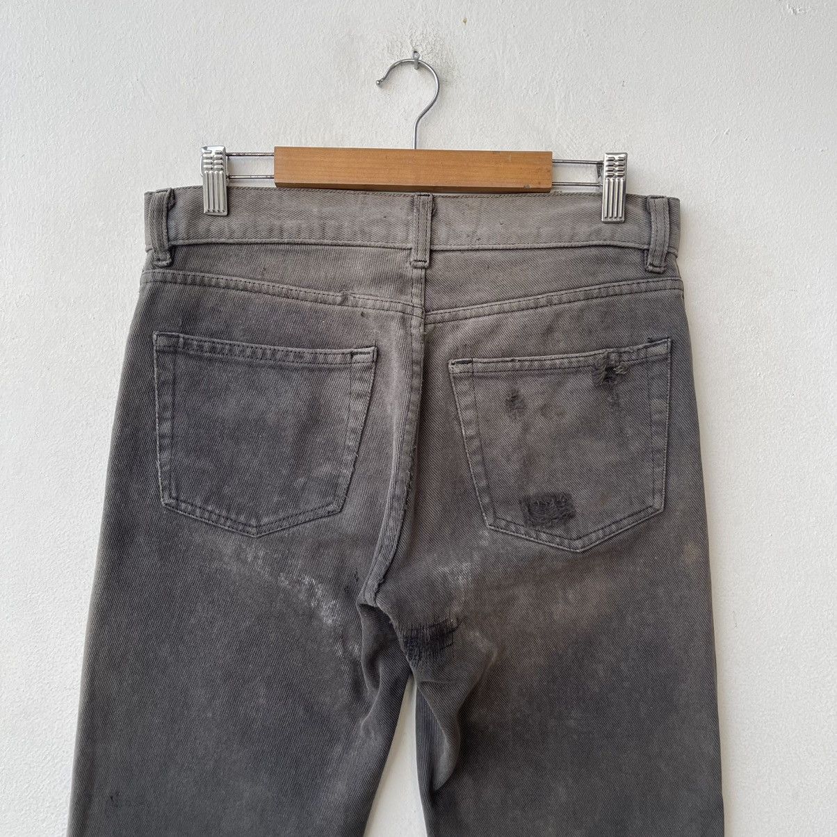 Helmut Lang Thrashed Archival 90s HELMUT LANG Faded Black Denim Jeans Size US 30 / EU 46 - 2 Thumbnail