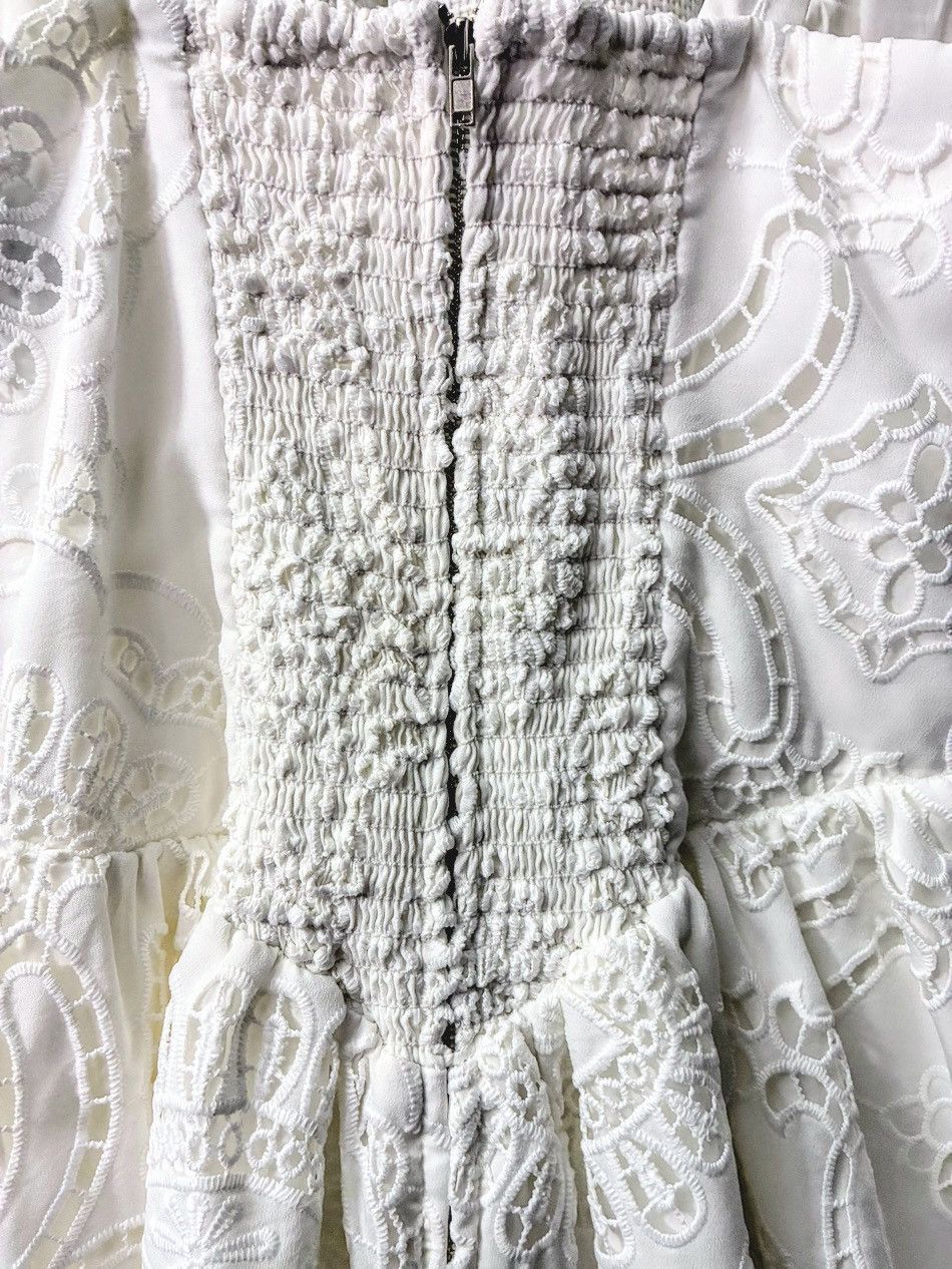 Reformation Reformation White Lace Convertible Halter Mini Dress Size 8 Size M / US 6-8 / IT 42-44 - 4 Thumbnail