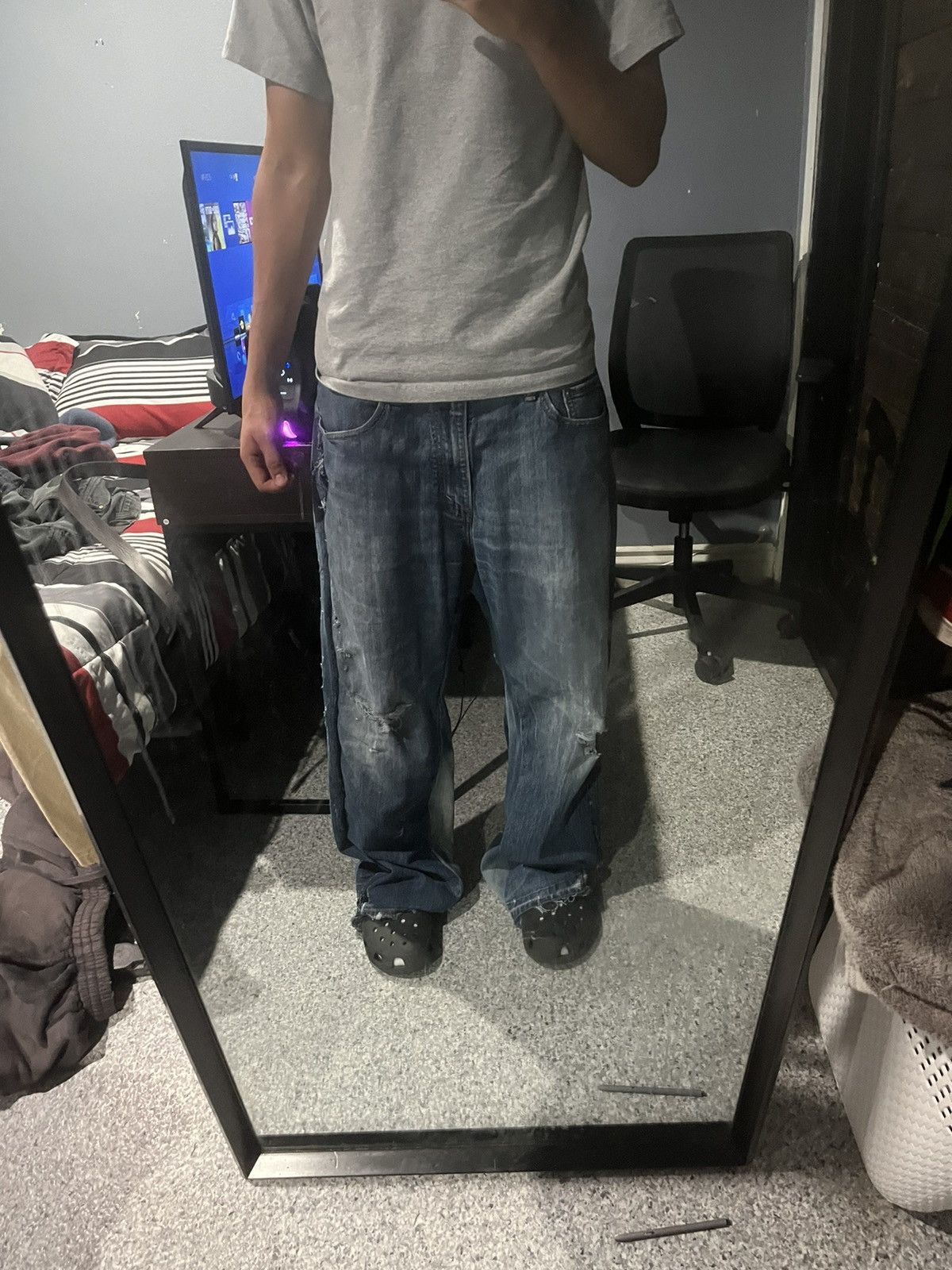 Other Vintage baggy custom flared jeans Size US 34 / EU 50 - 5 Thumbnail