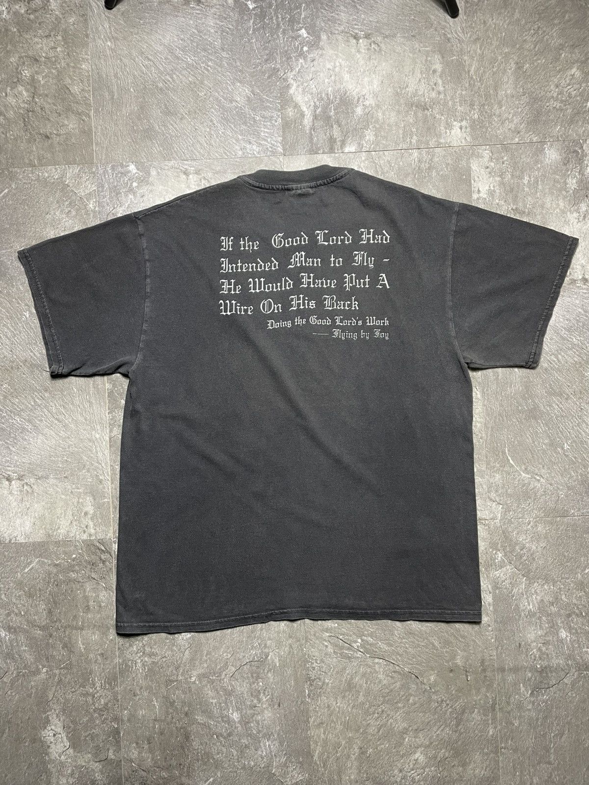 Vintage Vintage Rare Flying By Foy Like Jenny Holzer Paul Frank Tee Size US L / EU 52-54 / 3 - 3 Thumbnail