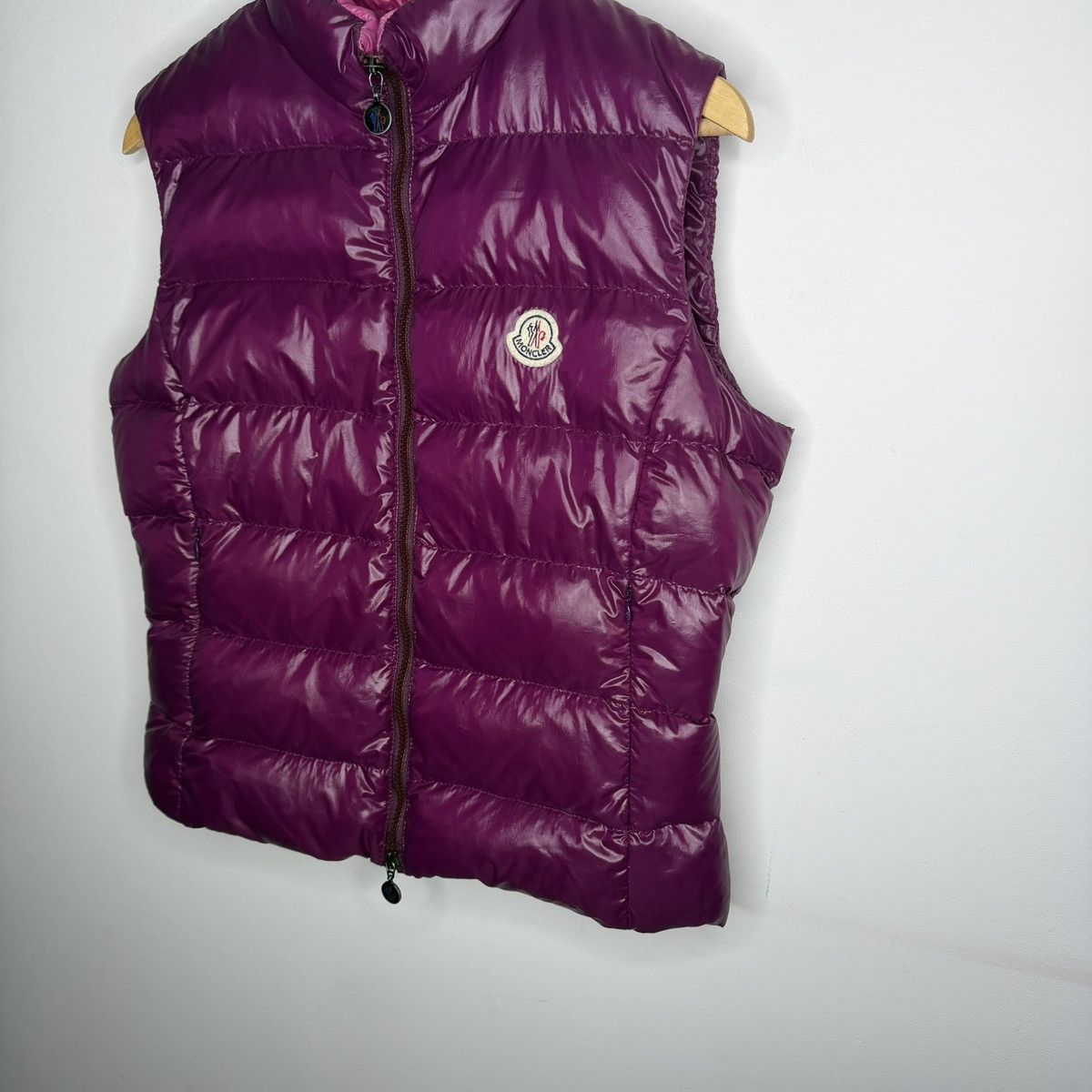 Moncler Moncler Pink Purple Liane Down Quilted Gilet Vest Size M / US 6-8 / IT 42-44 - 2 Thumbnail