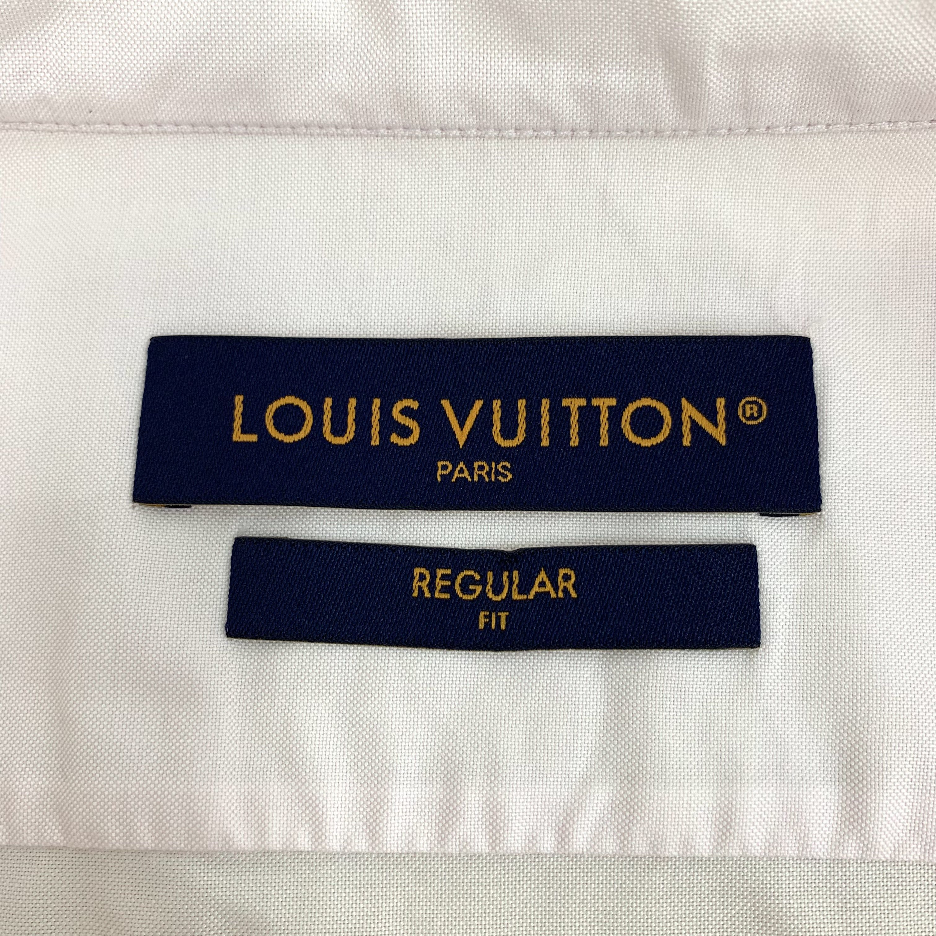 Louis Vuitton Louis Vuitton Pink Logo Embroidered Cotton Shirt (43) Size US S / EU 44-46 / 1 - 2 Thumbnail
