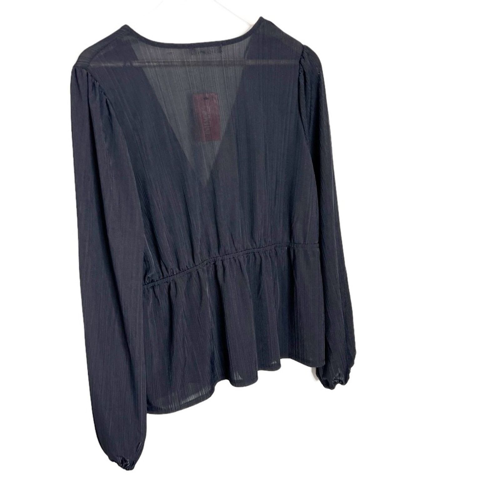 Kohl's New with tag Intempo Women’s Satin Wrap Style Blouse Size XL / US 12-14 / IT 48-50 - 8 Thumbnail