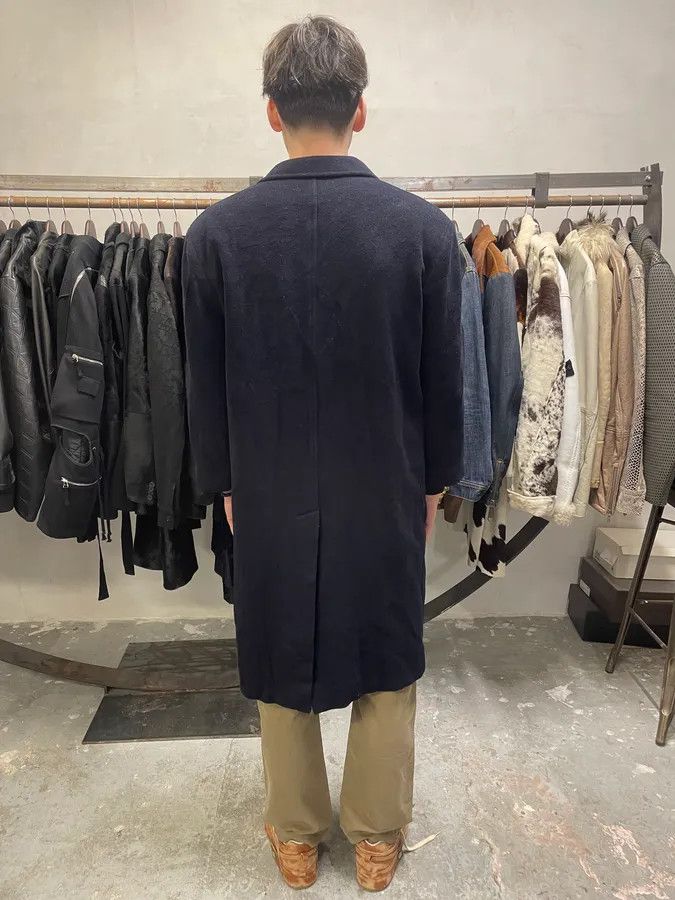 Giorgio Armani 1990s Giorgio Armani Navy Wool Trench Coat Size US M / EU 48-50 / 2 - 4 Thumbnail