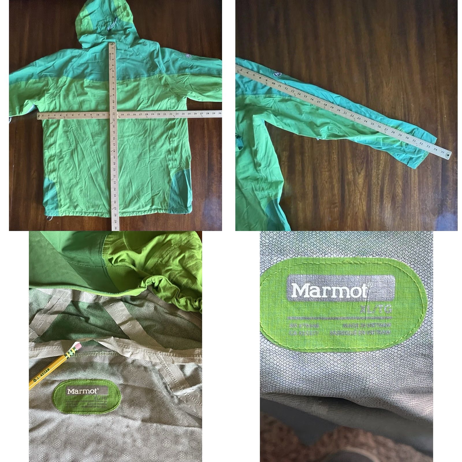 Marmot Marmot Windbreaker Jacket Men’s XL Green Color Block Lightweight Hooded Water Resistant Zip Pockets, Casual, Travel, Workwear XPJ1991 Size US XL / EU 56 / 4 - 8 Thumbnail