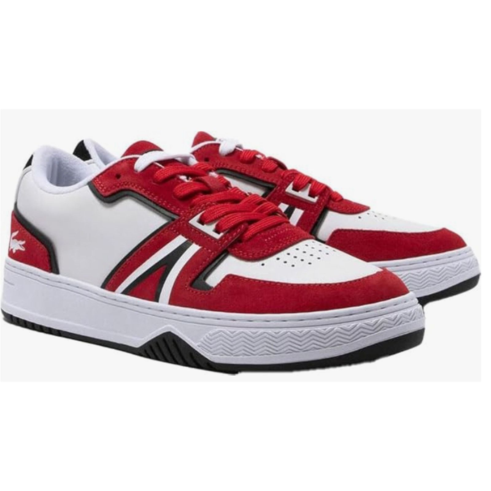 Lacoste Lacoste Men's L001 Leather Sneakers Color White/Red 12 M Size US 12 / EU 45 - 2 Thumbnail