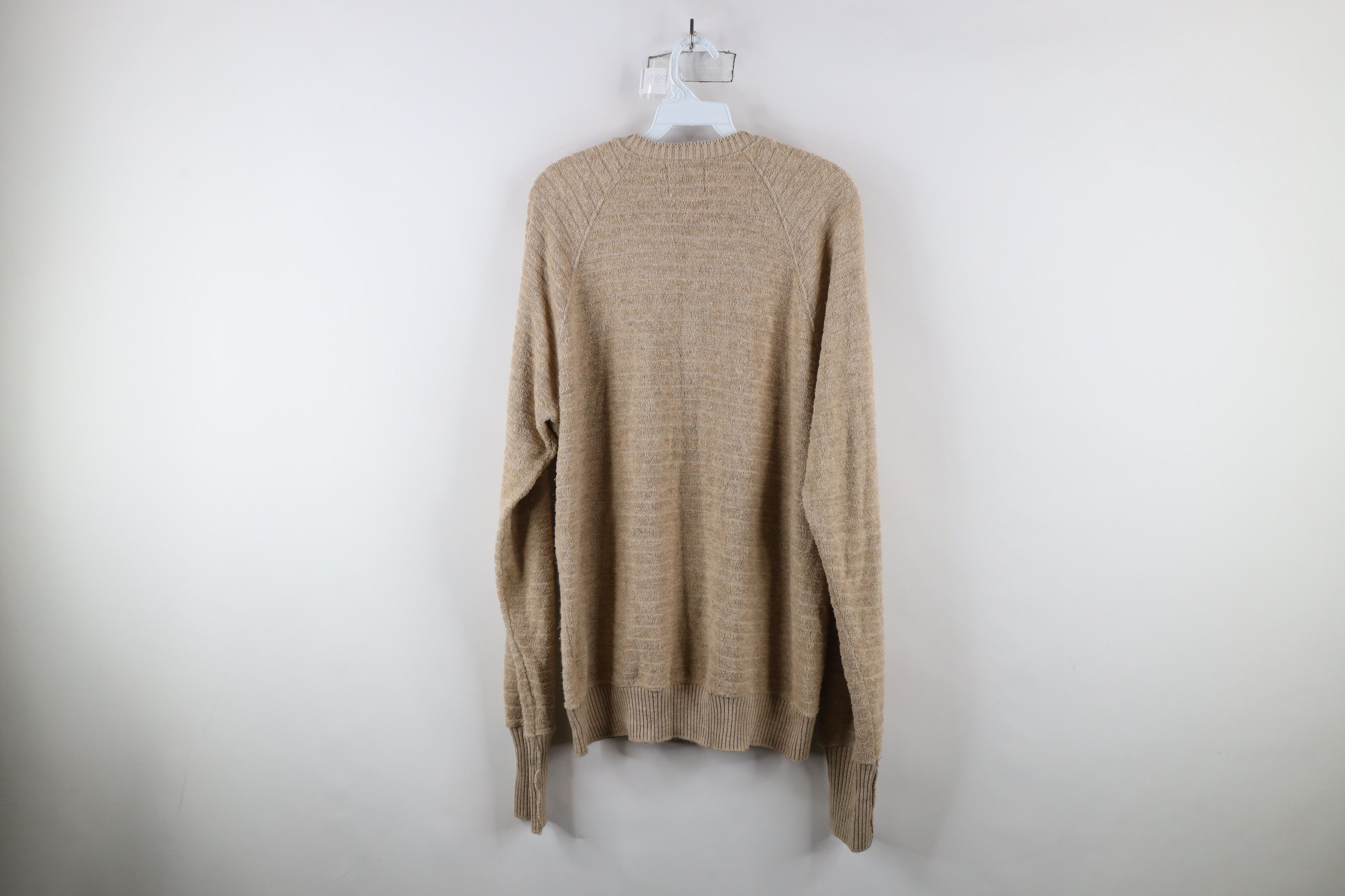 Vintage Vintage 70s Streetwear Cloth V-Neck Sweater Beige Brown Size US XL / EU 56 / 4 - 7 Thumbnail