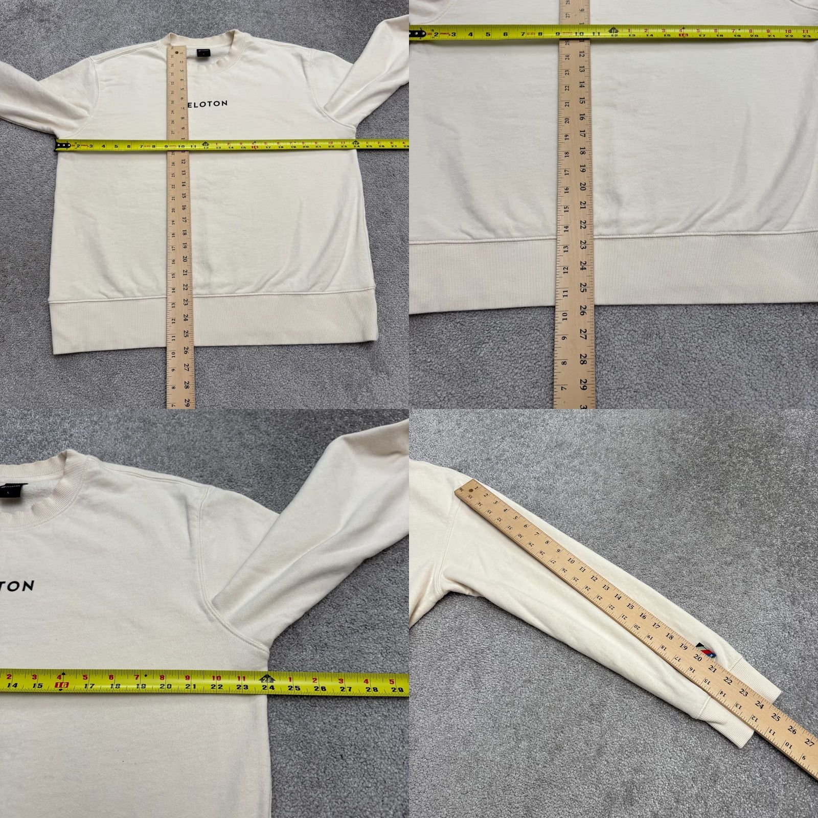 Vintage Peloton Sweatshirt Pullover Mens Large Ivory Crew Neck All Seasons Breathable Logo Sweatshirt Fashion Active Outdoor Sports 90s Size US L / EU 52-54 / 3 - 9 Thumbnail