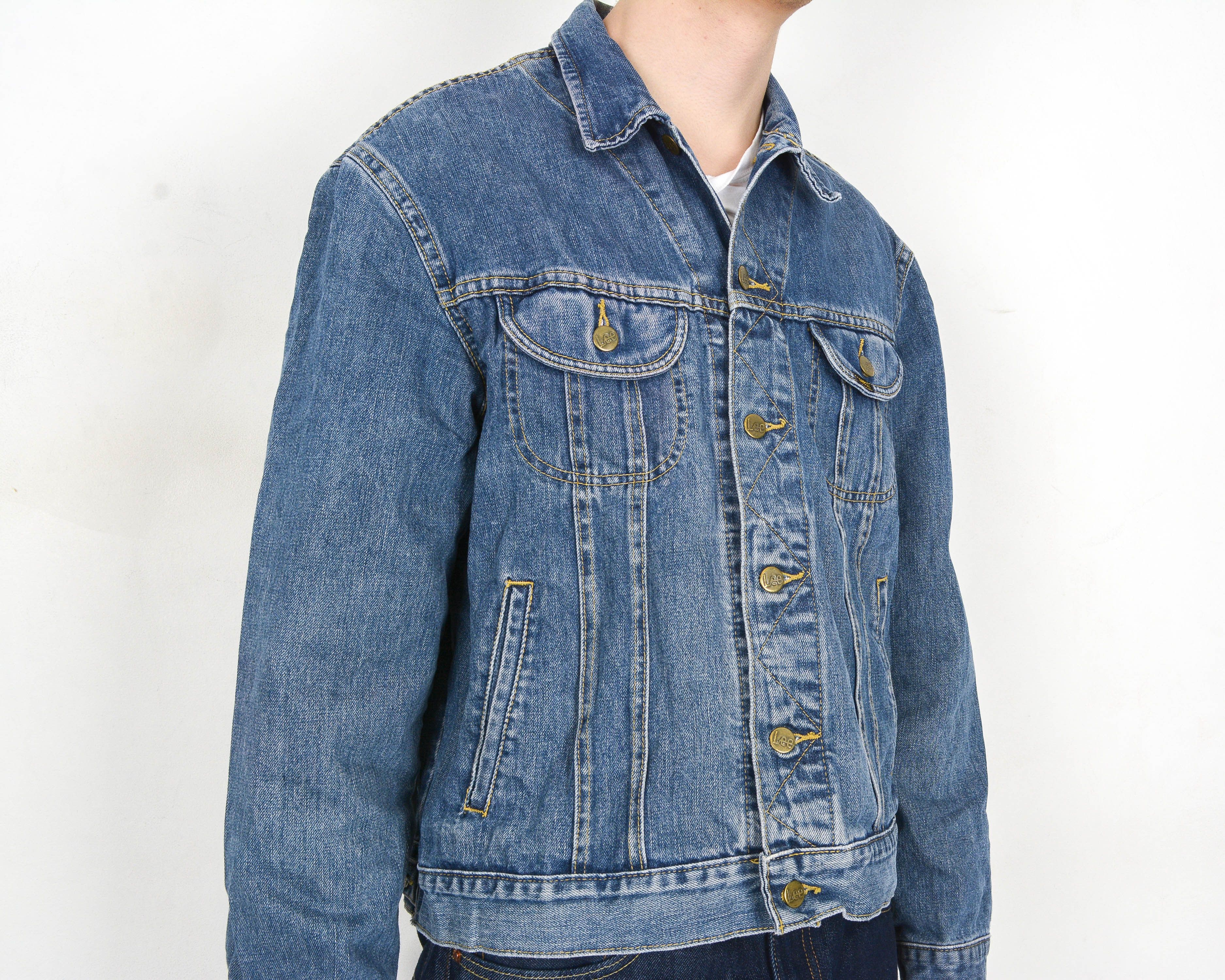 Lee LEE Vintage 2005 Men’s XL Denim Trucker Jacket Blue Jean Size US XL / EU 56 / 4 - 4 Thumbnail