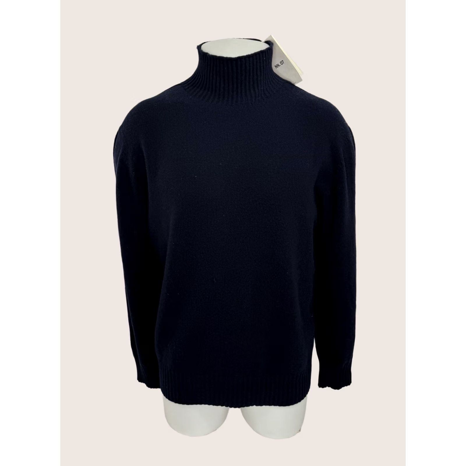 Vintage NO NATIONALITY NN. 07 - NEW w TAGS - WOOL BLEND Turtleneck Mens M Sweater Blue Wool Pullover M Mens 90s J13 Size US M / EU 48-50 / 2 - 1 Thumbnail