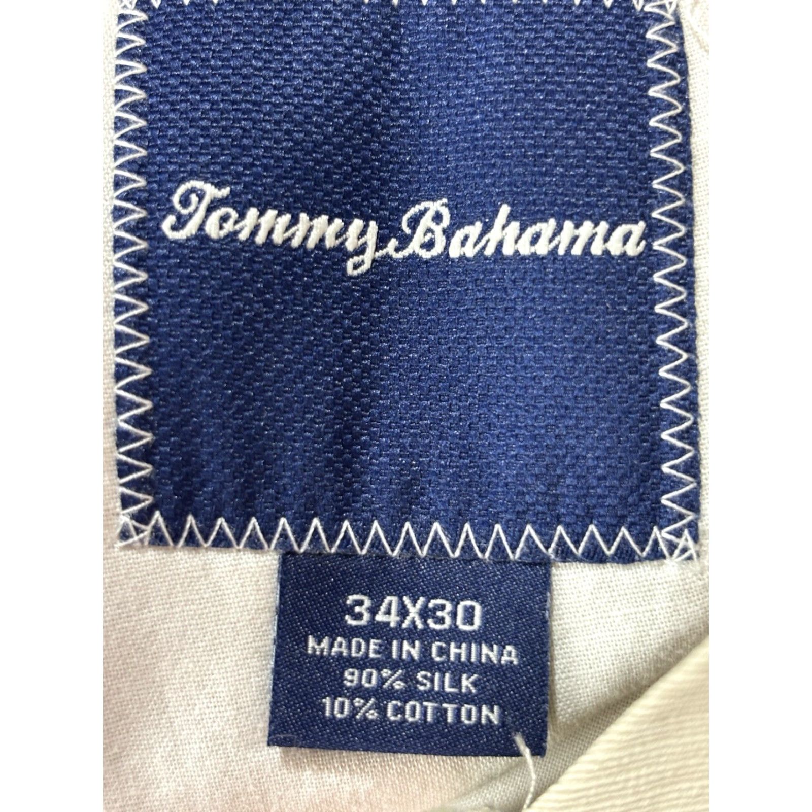 Tommy Bahama TOMMY BAHAMA Silk Blend Pants Trousers 34x30 Mens Beige Beach Flat Front Size US 34 / EU 50 - 5 Thumbnail