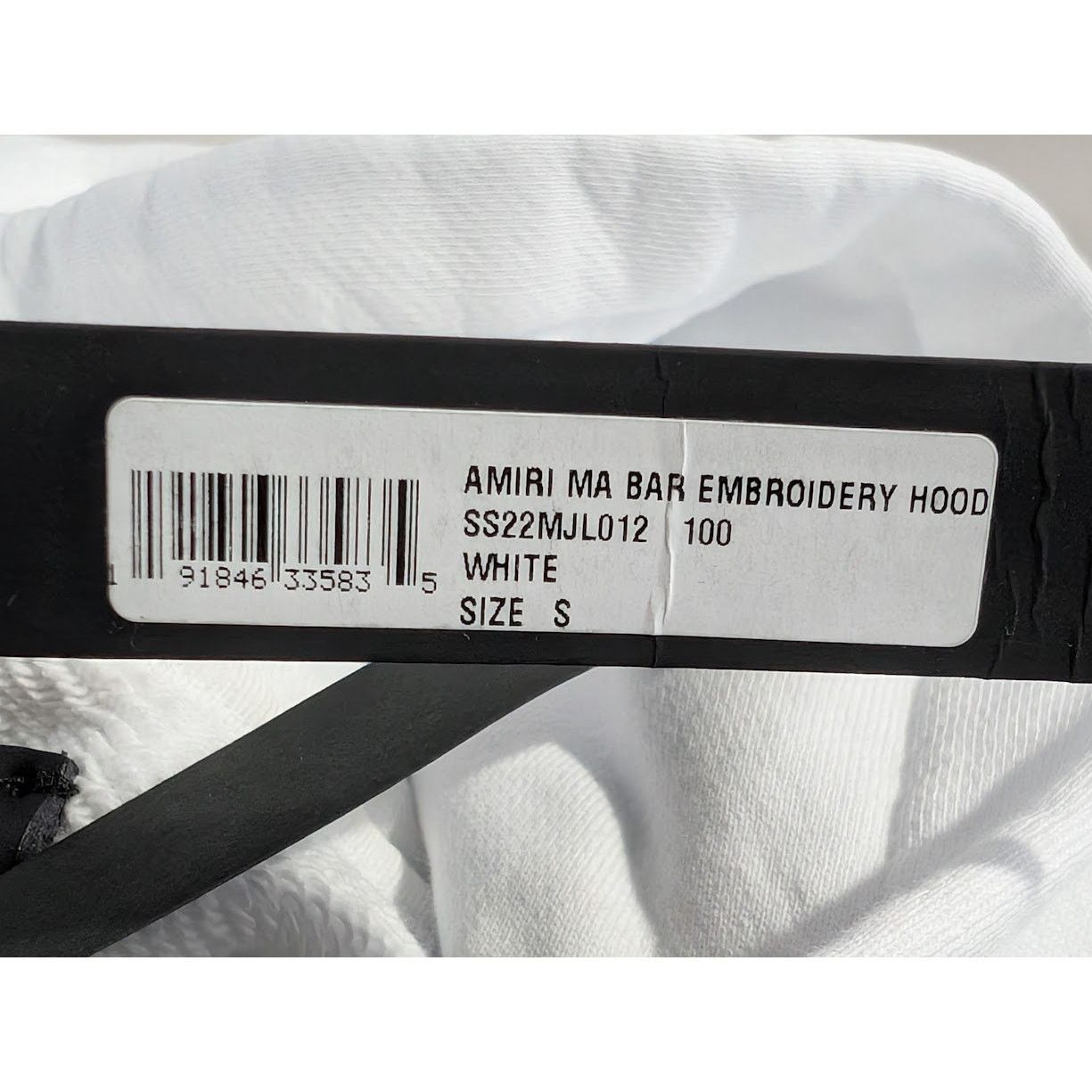 Amiri o1rshd1 MA Bar Embroidery Hoodie in White Size US S / EU 44-46 / 1 - 20 Thumbnail