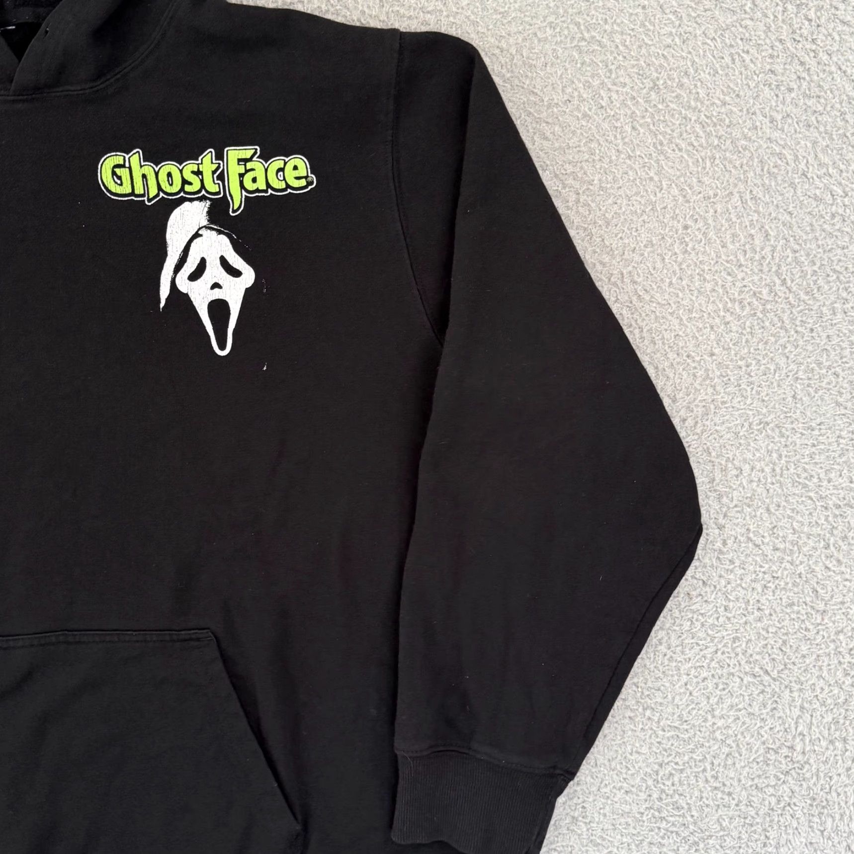 Vintage Scream Ghost Face Sweatshirt Mens 3XL Black Hoodie Graphic Long Sleeve Movie Size US XXL / EU 58 / 5 - 6 Thumbnail