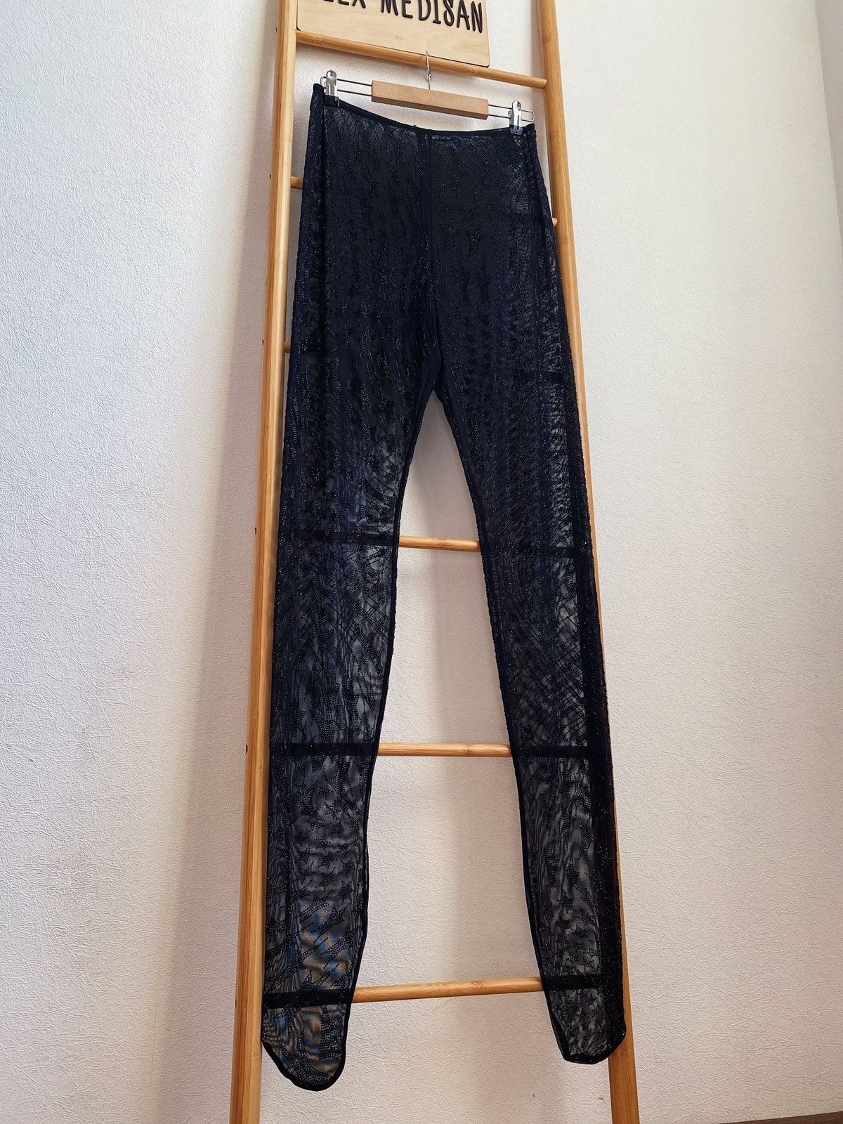 Mugler New Set Mugler x H&M Rhinestone Embellished Mesh Top+ Tights Size M / US 6-8 / IT 42-44 - 17 Thumbnail