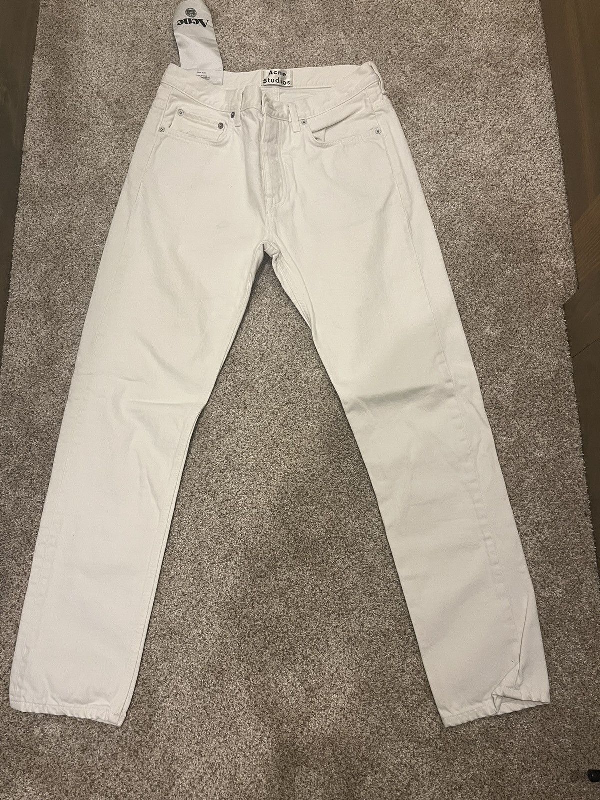 image of Acne Studios Acne Studio White Jeans, Men's (Size 33)