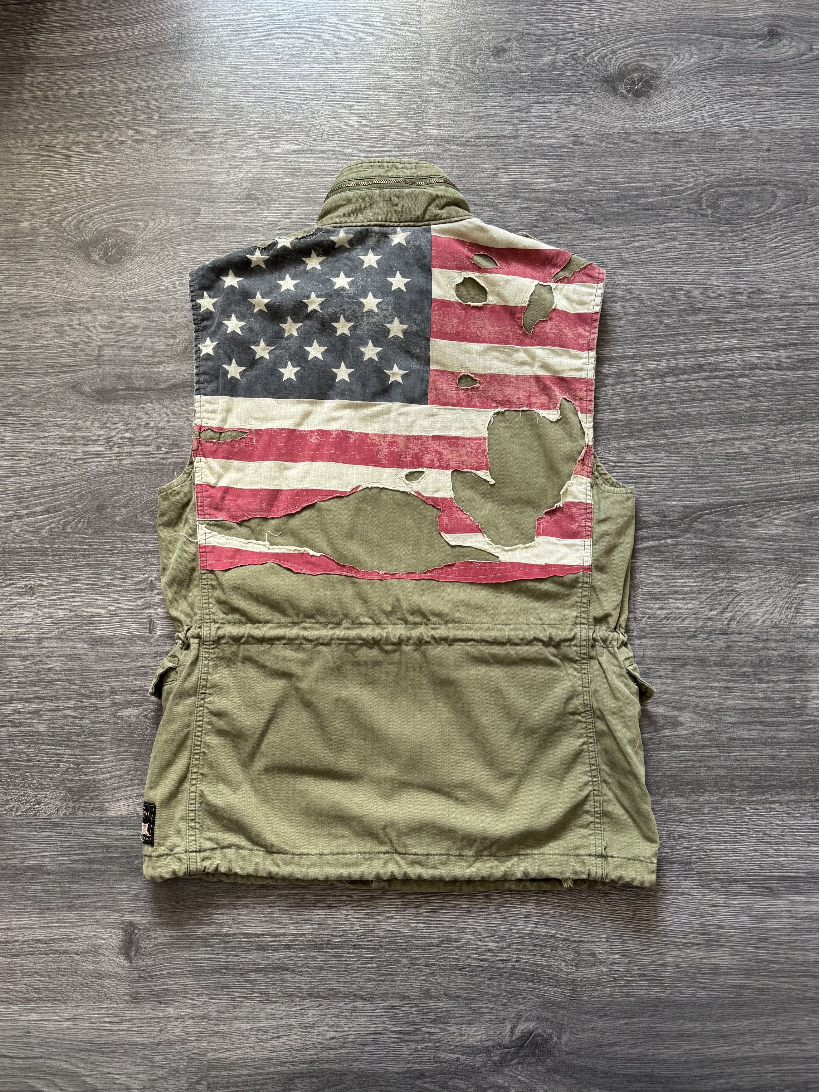 Ralph Lauren Vest Mens USA Flag Utility Shirt Denim Supply - Main Image