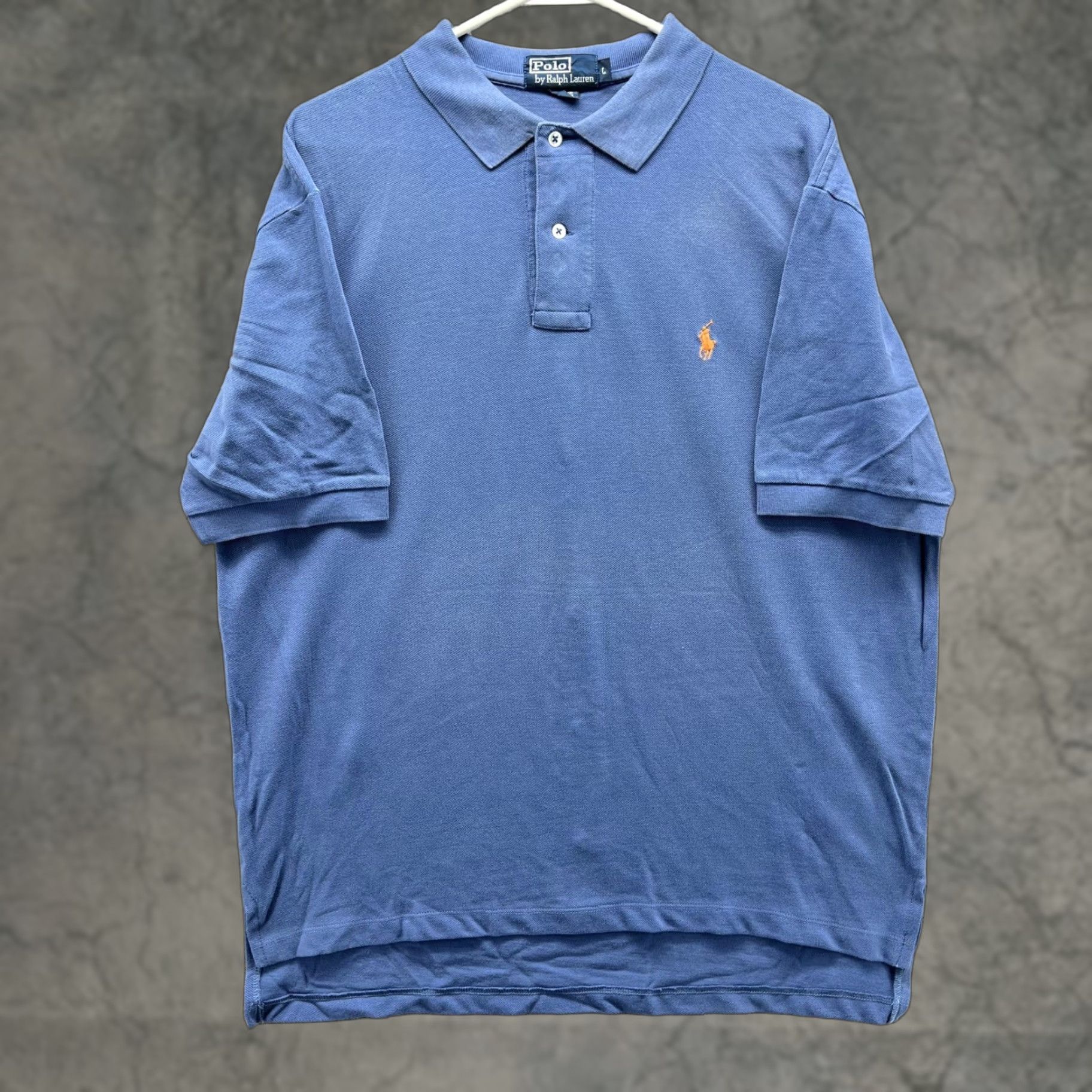 Polo Ralph Lauren VINTAGE Polo Ralph Lauren Polo Shirt Men L Blue Solid Pony Pique Short Sleeve Casual Size US L / EU 52-54 / 3 - 1 Thumbnail