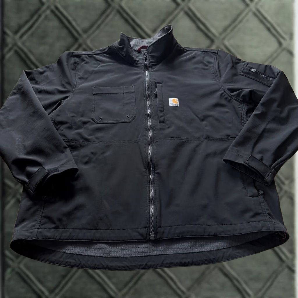 Carhartt Carhartt Men’s Rough Cut Soft Shell Full Zip Jacket 2XL Black 102703 001 Jacket Mens Size US XXL / EU 58 / 5 - 1 Thumbnail