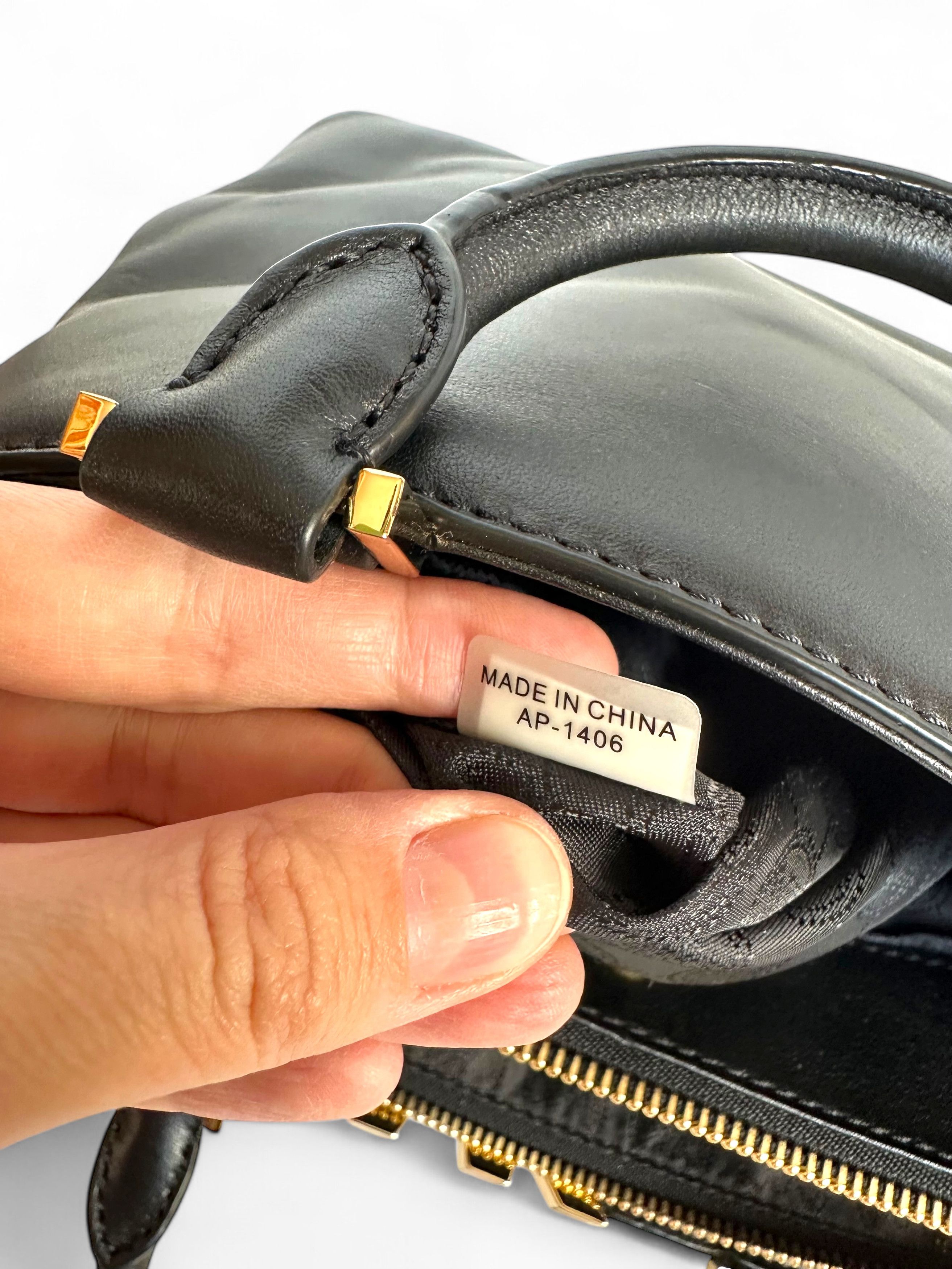 Michael Kors Michael Kors Florence Medium Black Leather Satchel Size ONE SIZE - 12 Thumbnail