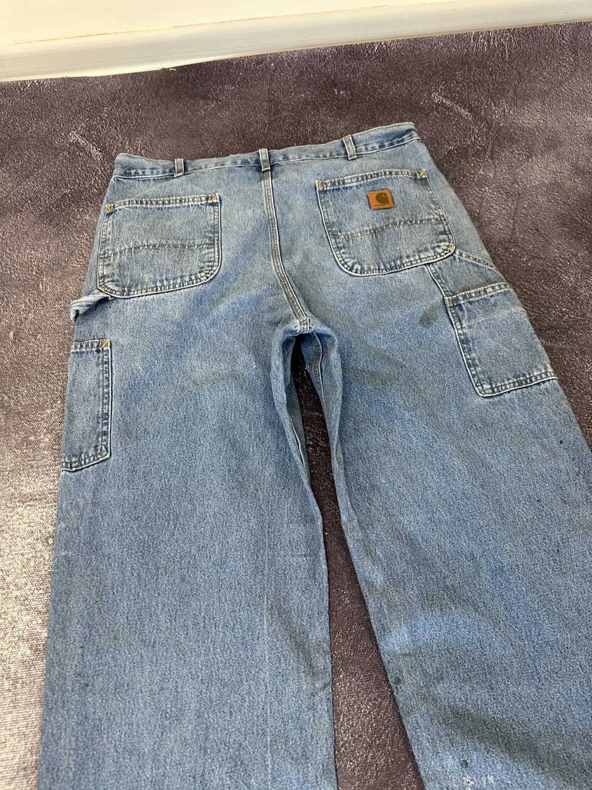 Carhartt × Vintage Vintage Carhartt Original Dungaree Fit Blue Denim Jeans Size US 38 / EU 54 - 4 Thumbnail