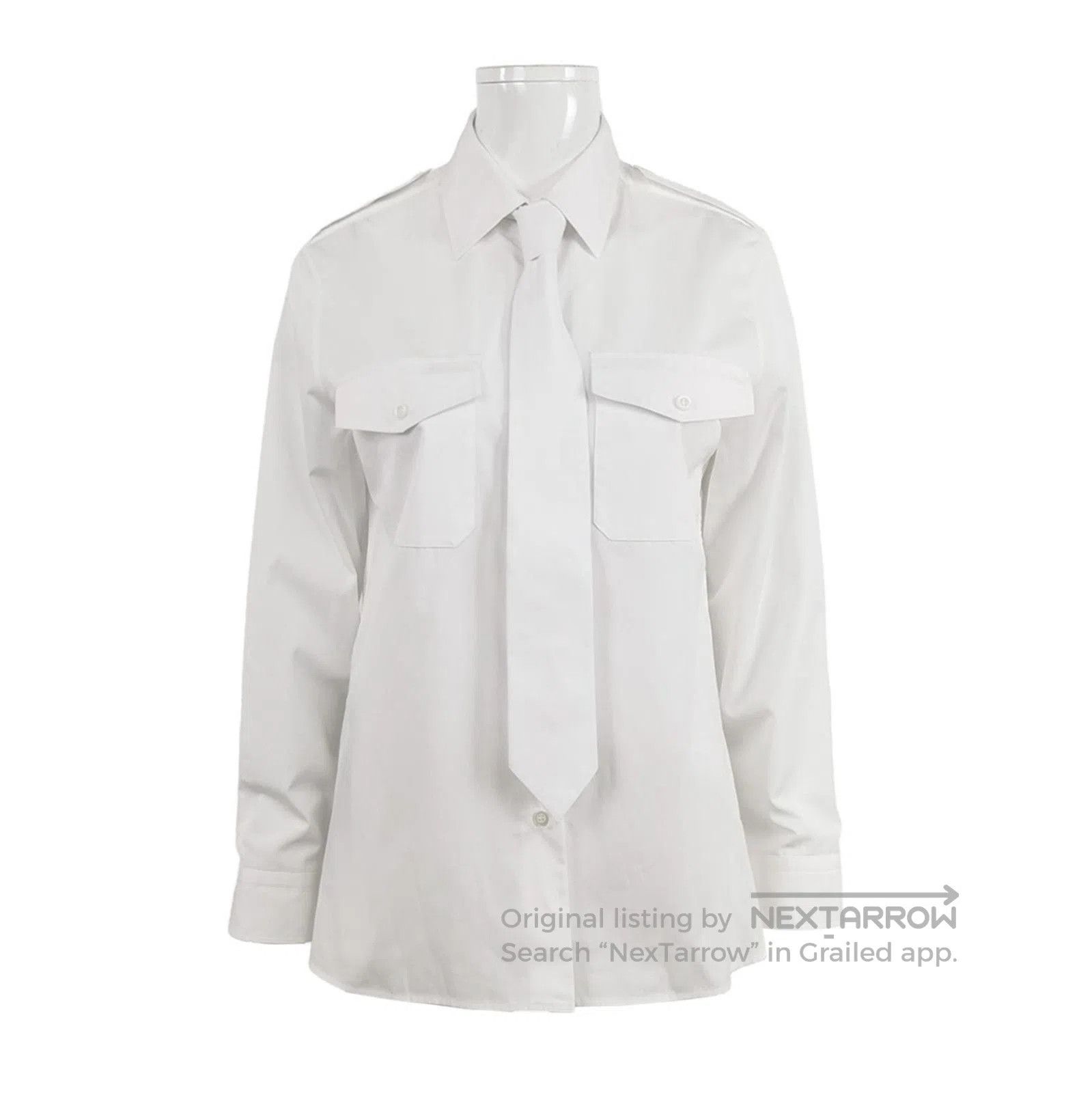 Prada Prada Classic Cotton White Shirt with Tie . Size XXS / US 00 / IT 34 - 1 Thumbnail