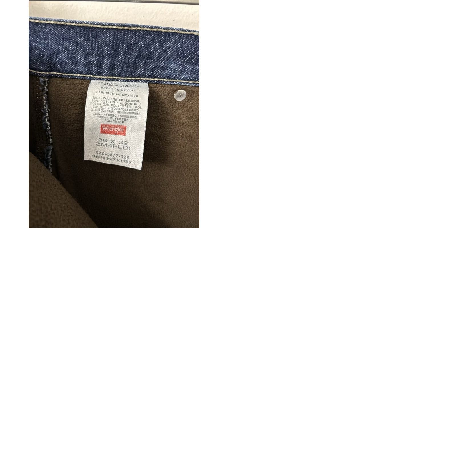 Wrangler Wrangler Authentics Jeans Mens Carpenter Denim 36x32 Blue Lined Insulated Pockets Regular Inseam 32 Winter Fall Mens Size US 36 / EU 52 - 9 Thumbnail