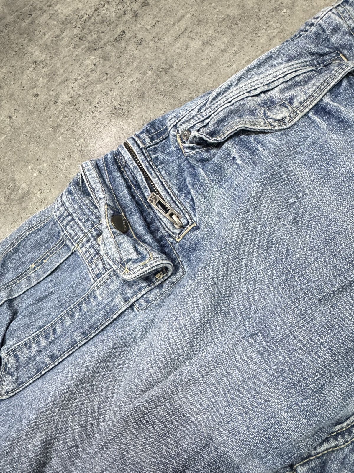 Japanese Brand × Undercover ᶠᵃⁿᶜʸᵍᵘʸ TRASHED 90s Jorts Vintage Denim Shorts Jeans D Size US 32 / EU 48 - 4 Thumbnail