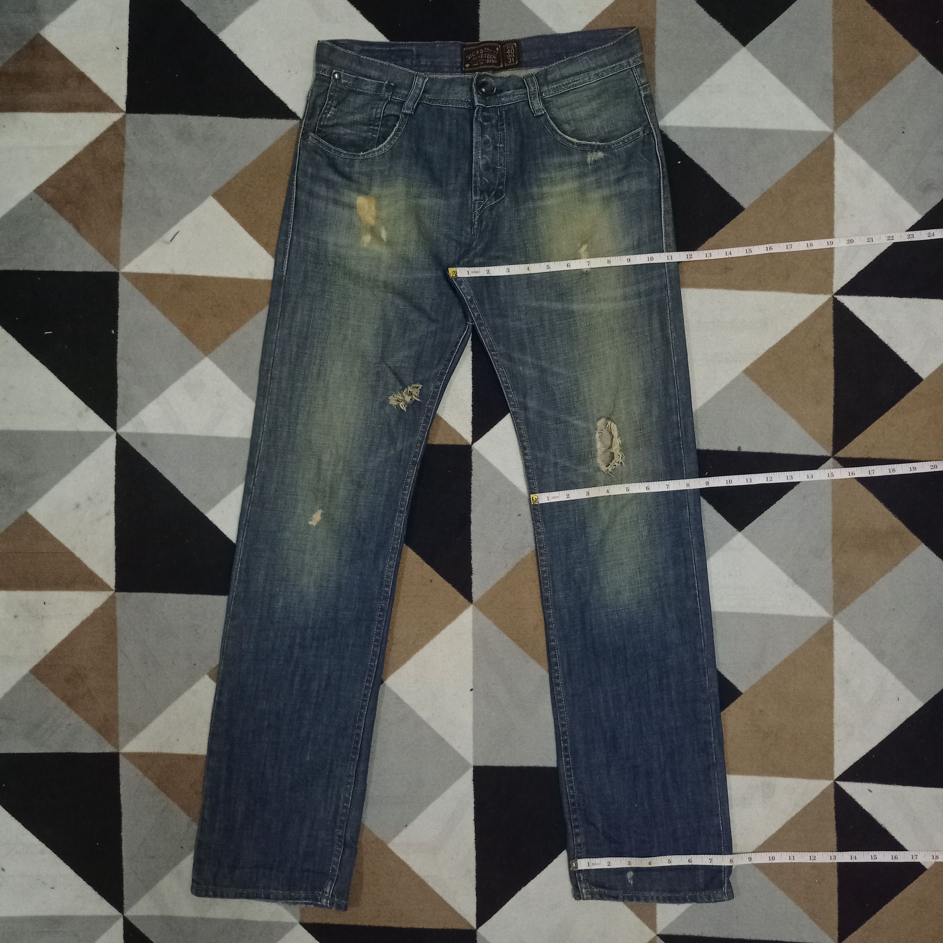 Japanese Brand Vintage Japanese Brand Distressed Loose Jeans Size US 32 / EU 48 - 11 Thumbnail