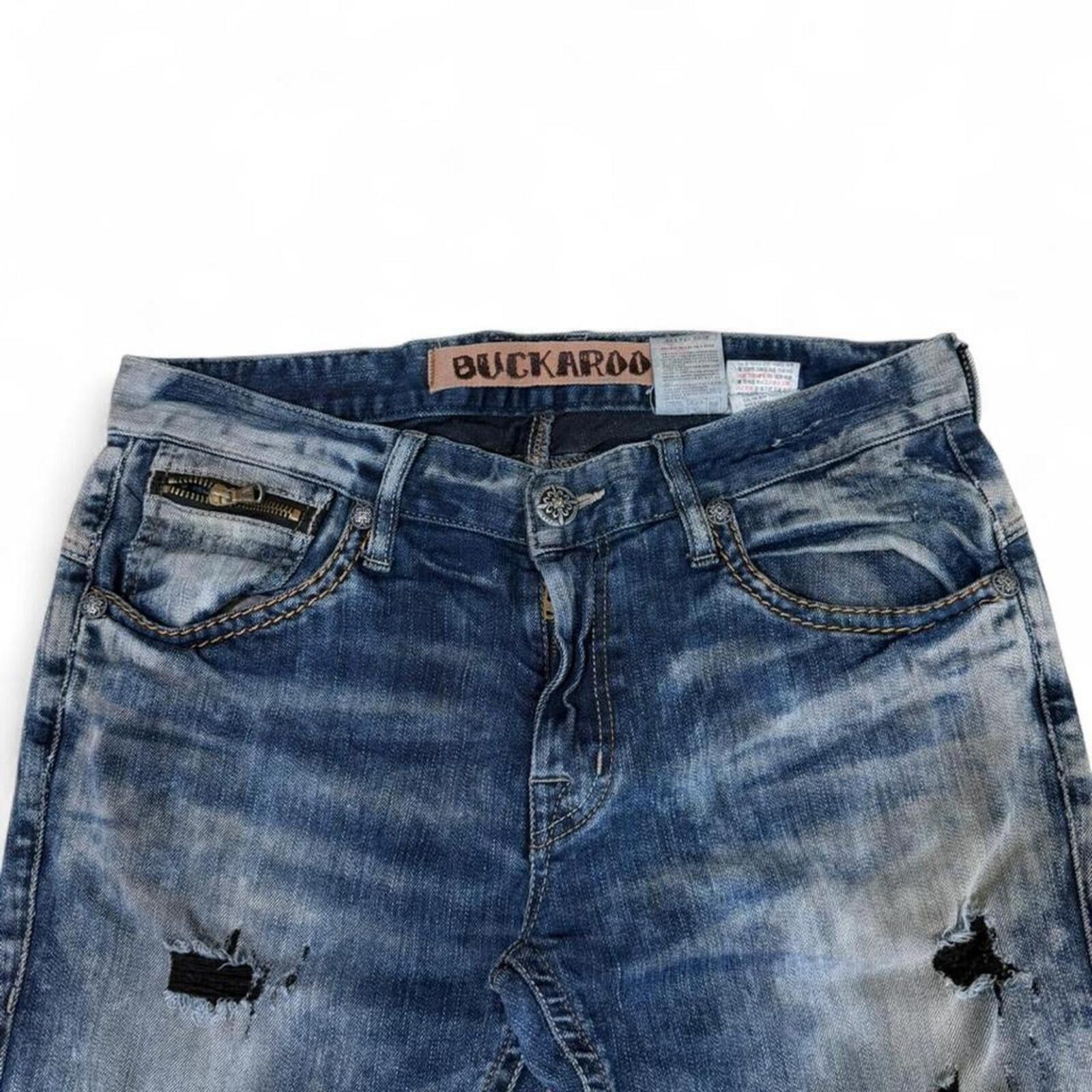 True Religion Buckaroo vintage stud work detail dark wash article Size 34" / US 12 / IT 48 - 5 Thumbnail