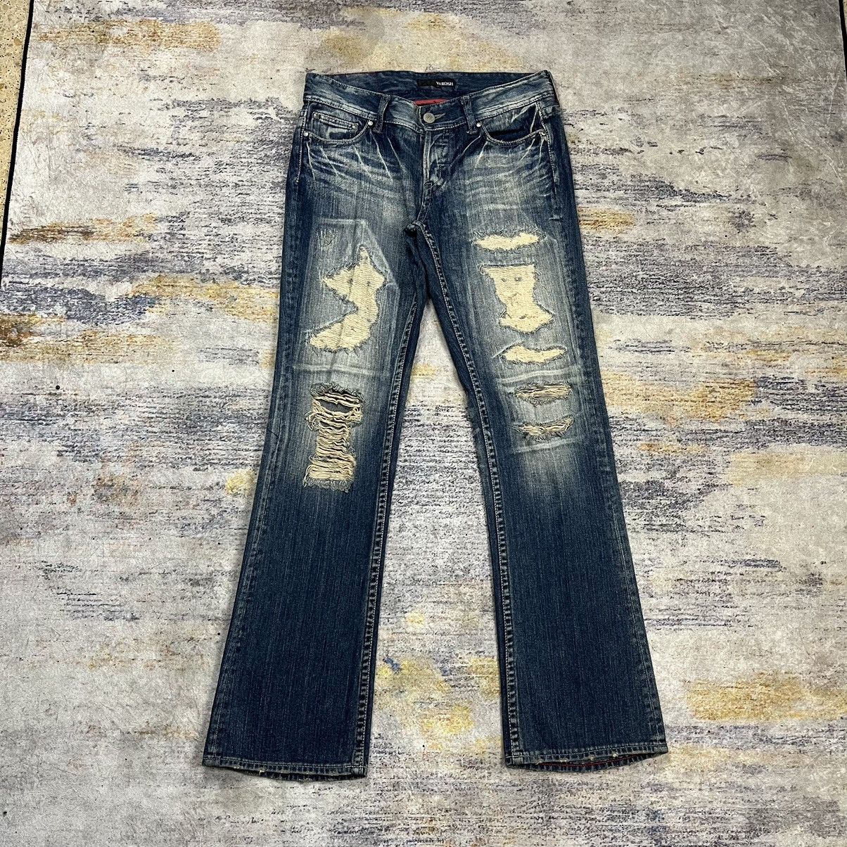 Hysteric Glamour Japanese brand varosh distressed flared denim pants Size US 32 / EU 48 - 1 Thumbnail