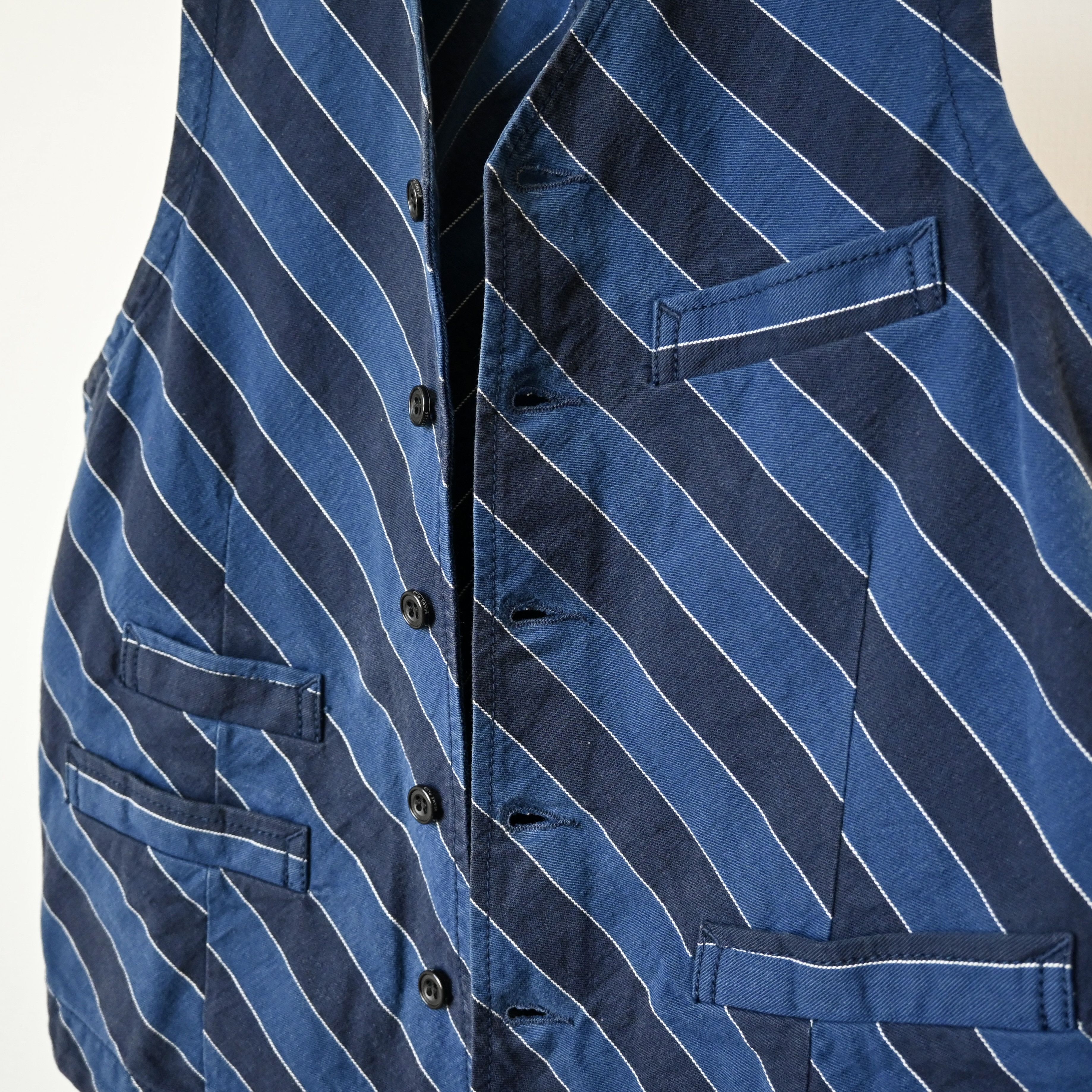 Beams Plus BEAMS Plus regimental striped denim gilet type work vest Size US M / EU 48-50 / 2 - 9 Thumbnail