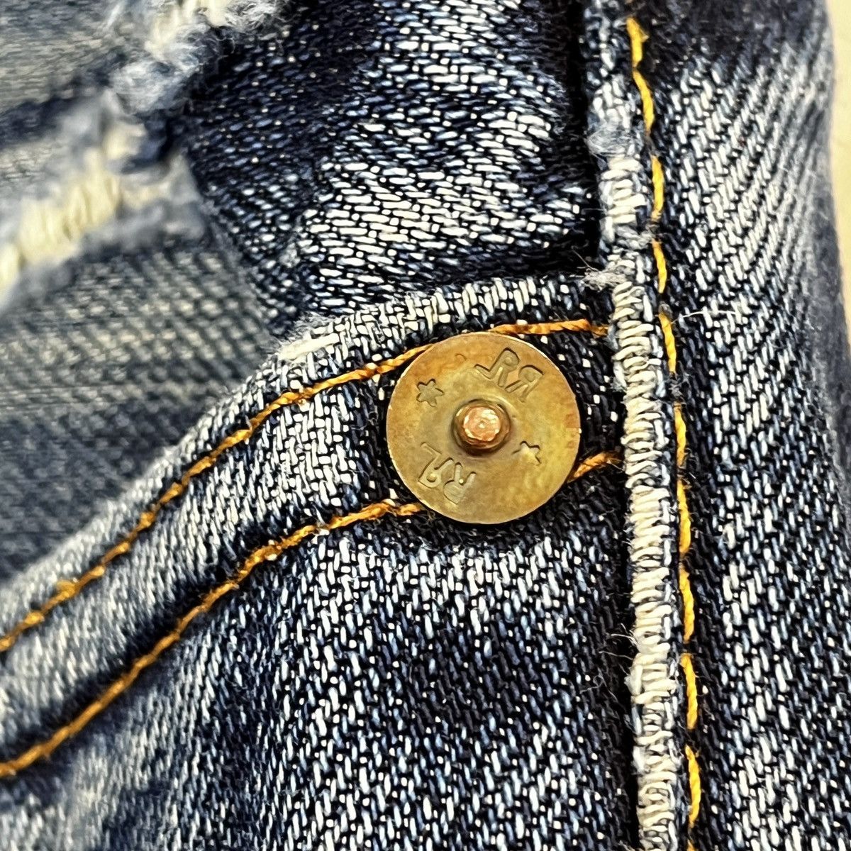 RRL Ralph Lauren Vintage RRL Ralph Lauren Hidden Rivet Distressed Denim Size US 34 / EU 50 - 13 Thumbnail