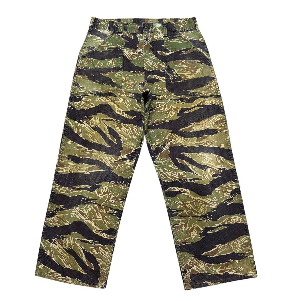 Vintage Vintage Gung Ho Tiger Stripe Fatigue Pant Ripstop Size US 31 - 2 Thumbnail