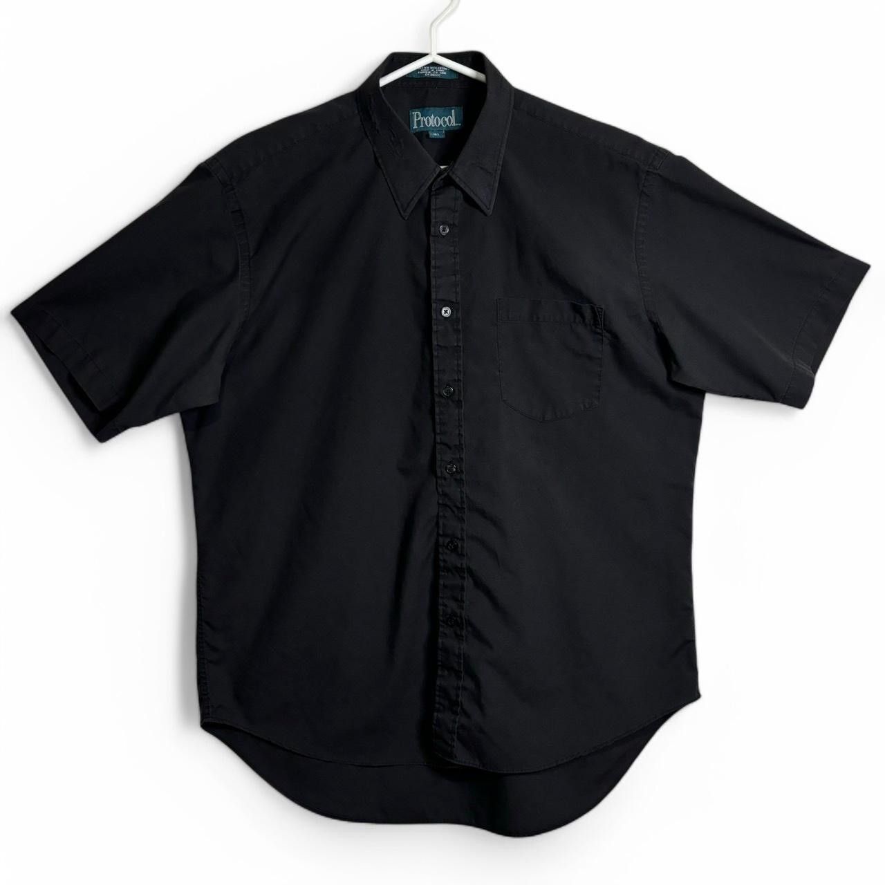 Vintage Vintage 1990s Black Button-Up Shirt - XL Size US XL / EU 56 / 4 - 1 Thumbnail