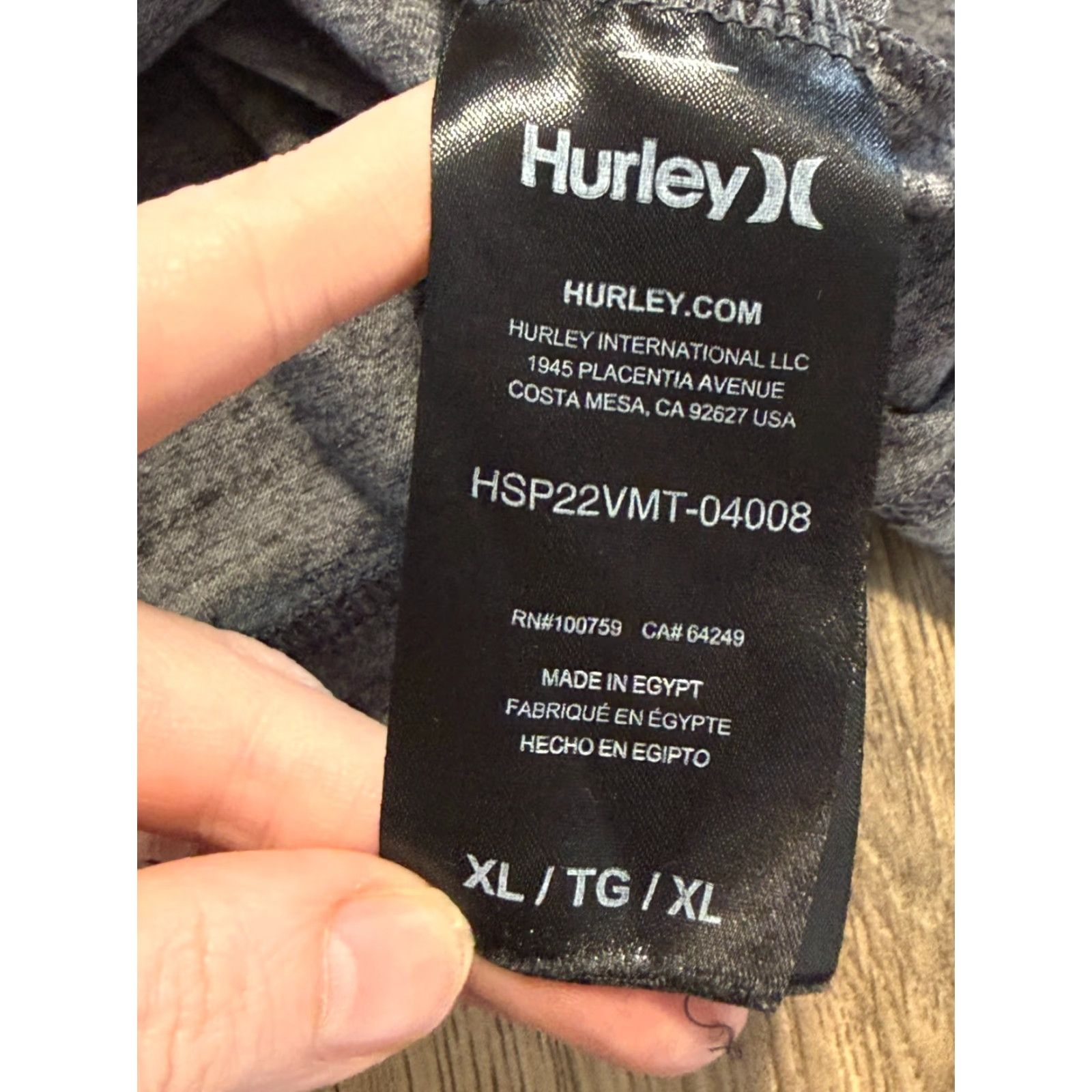 Hurley Hurley Shirt Men XL Gray Crewneck Short Sleeve Activewear Size US XL / EU 56 / 4 - 6 Thumbnail