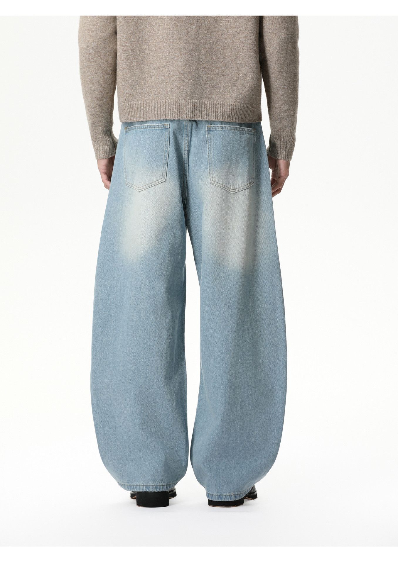 Japanese Brand Japanese retro style Vibe washed wide-leg curved jeans Size US 32 / EU 48 - 4 Thumbnail