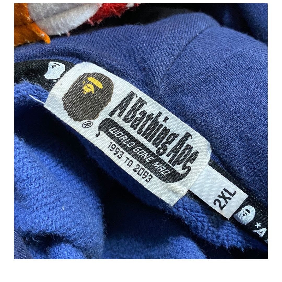 Bape BAPE Double Shark / Tiger Full Zip Hoodie Blue camo Size US XXL / EU 58 / 5 - 9 Thumbnail