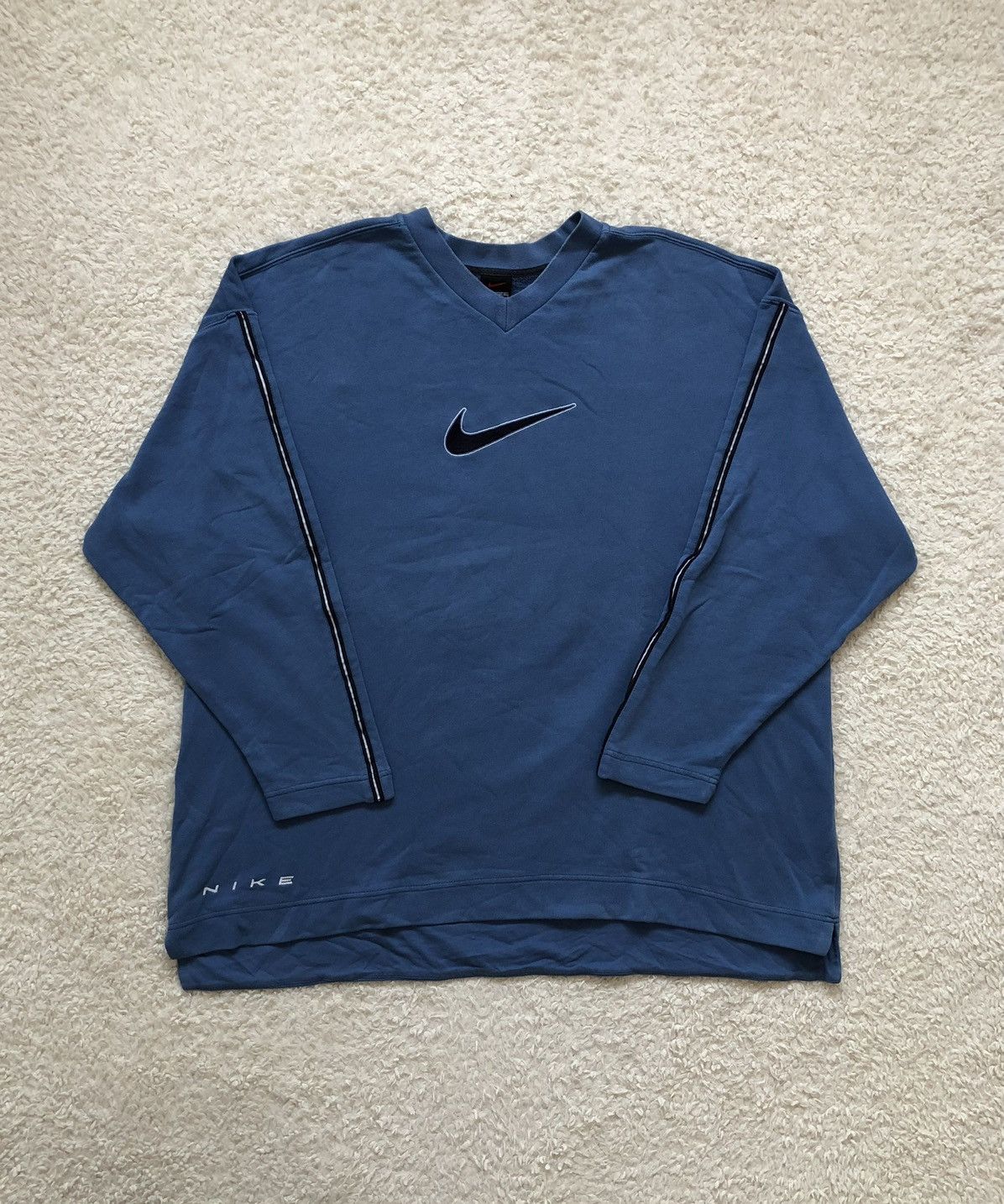 Nike × Vintage Sweatshirt Nike Center Big Swoosh Vintage 90’s Size US XXL / EU 58 / 5 - 1 Thumbnail