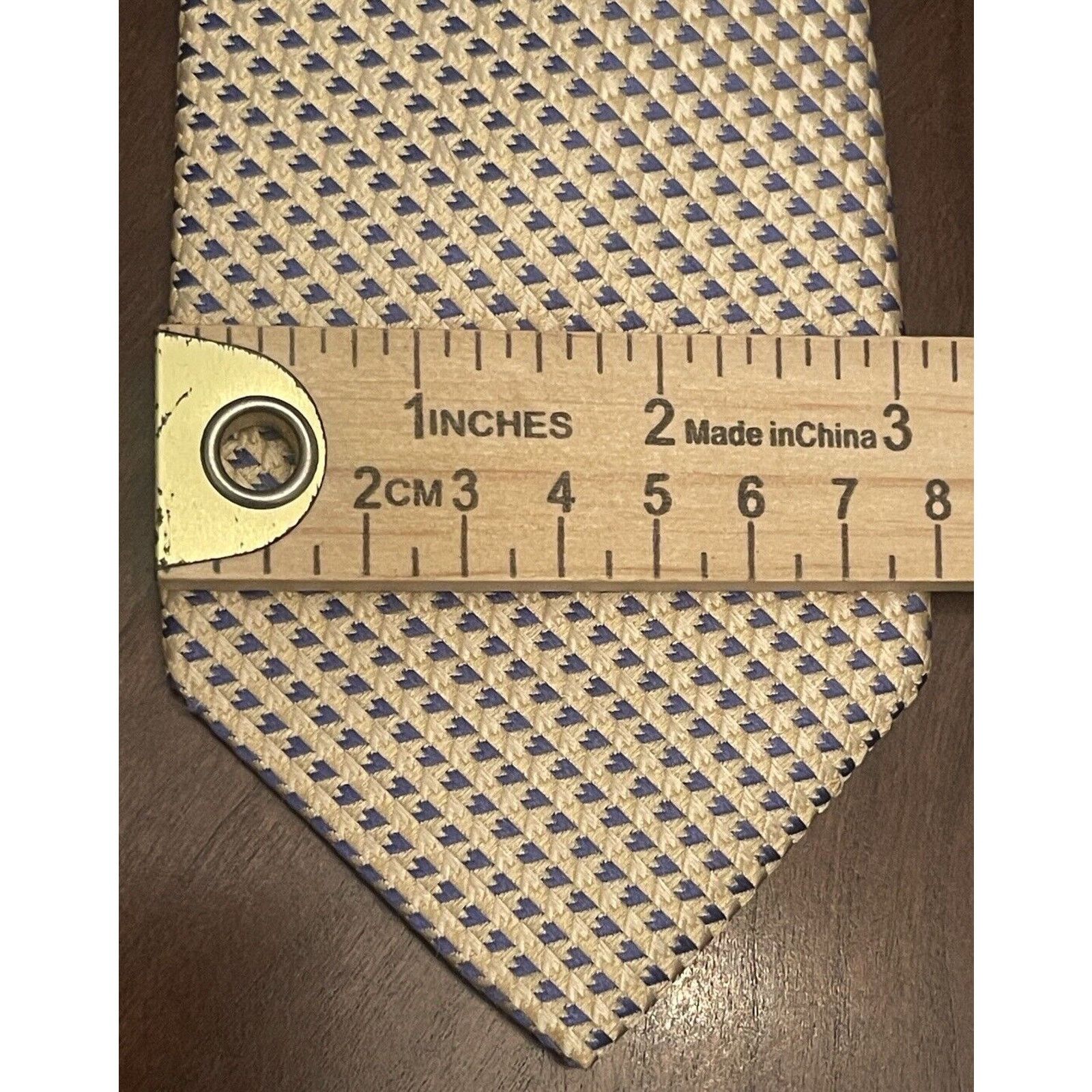 Michael Kors Michael Michael Kors Gold Blue 100% Silk Made In China Size ONE SIZE - 4 Thumbnail